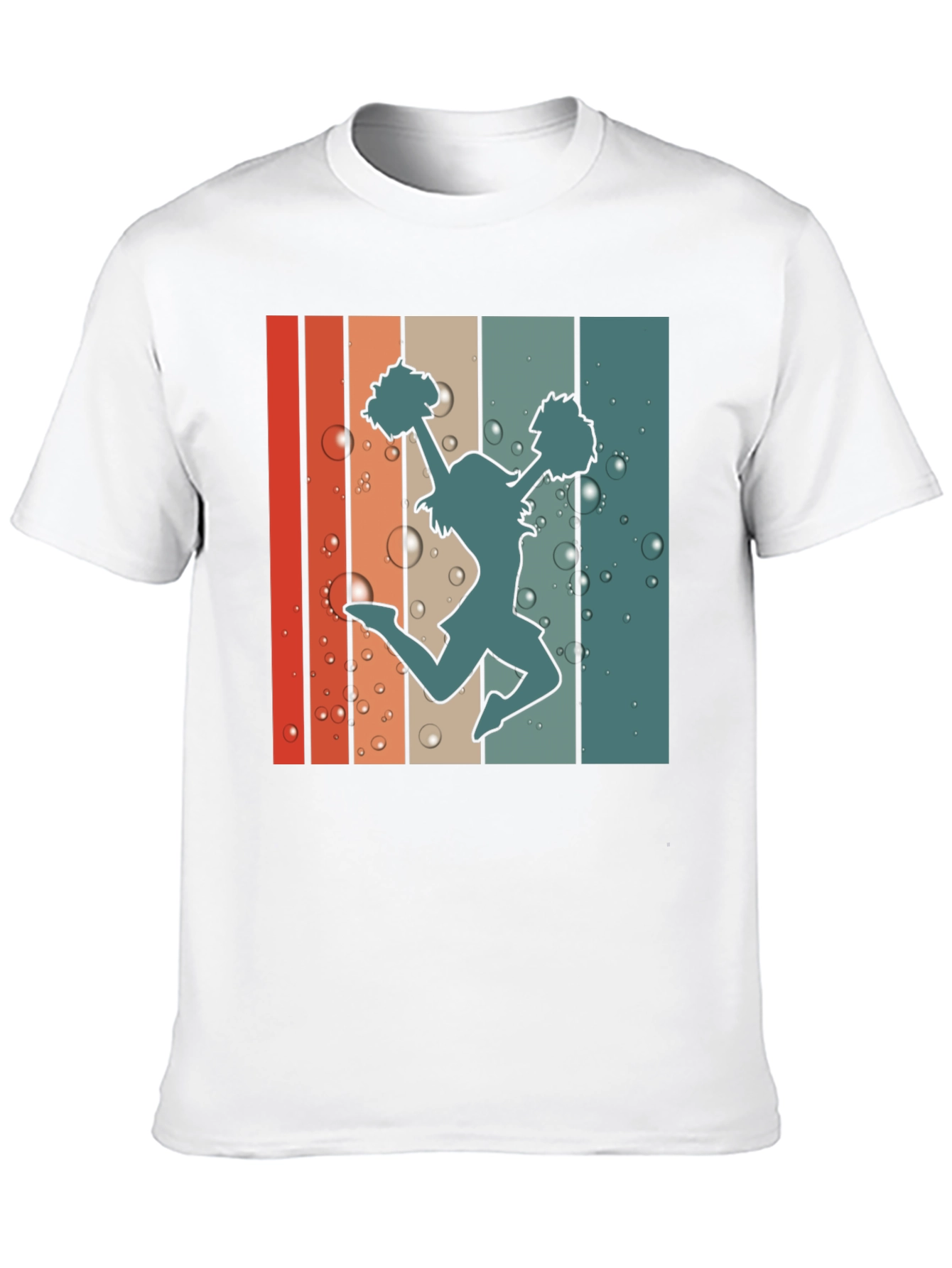 Black Retro Cheerleader Graphic T-Shirt - Black view 10