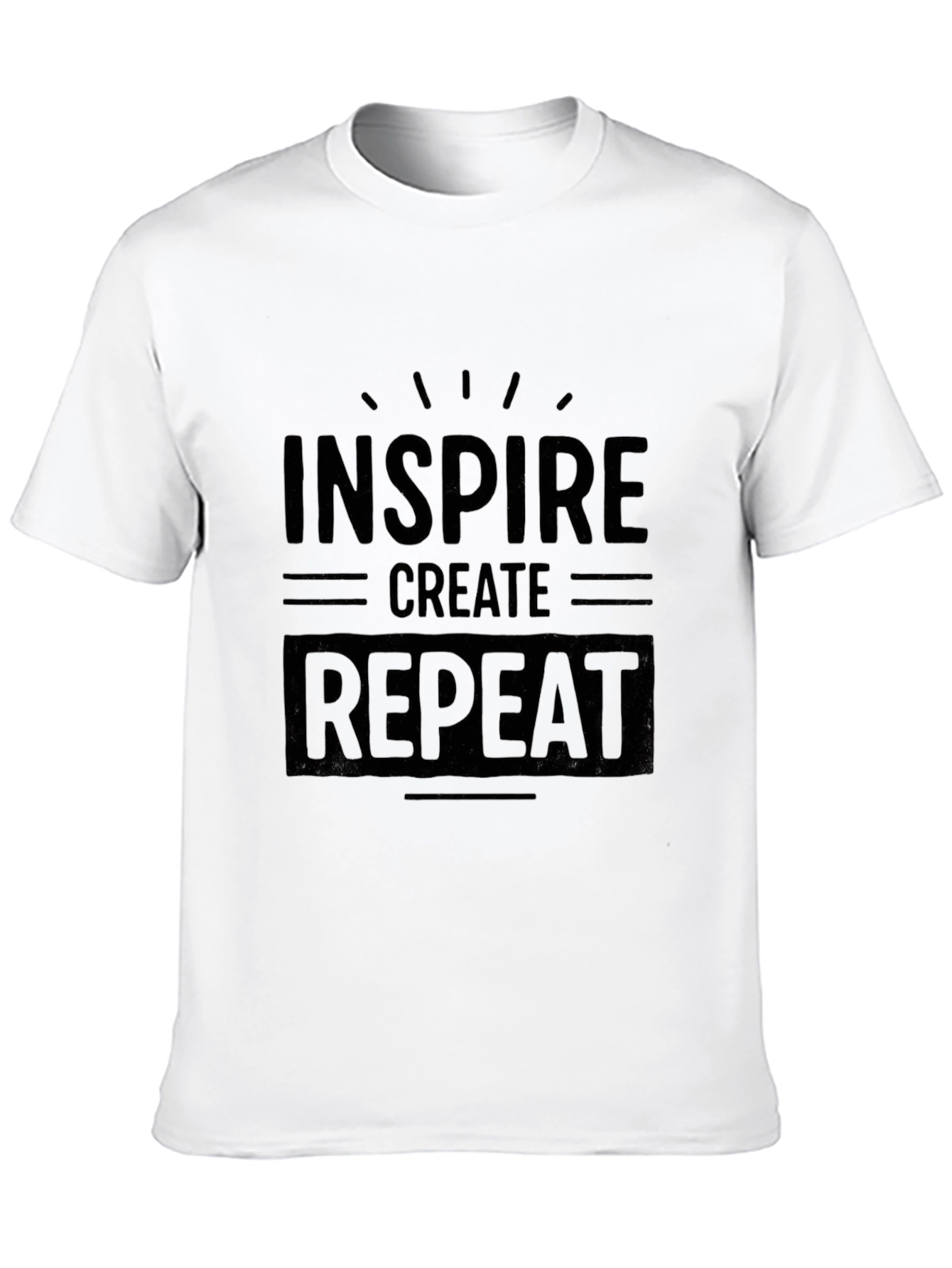Black Inspire Create Repeat Graphic T-Shirt - Black view 10