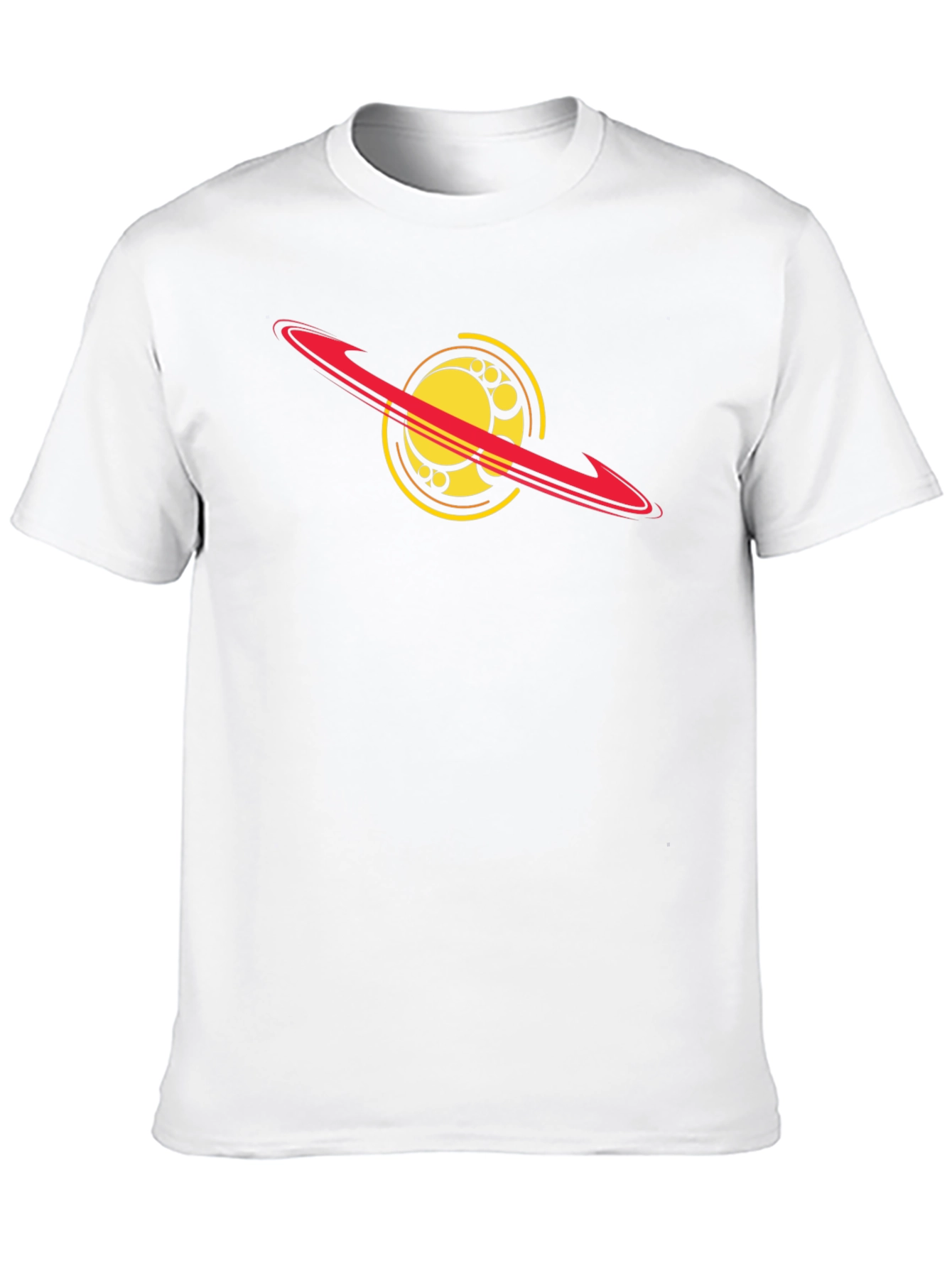 Black Cosmic Saturn Graphic Tee - Black Cotton Blend view 10