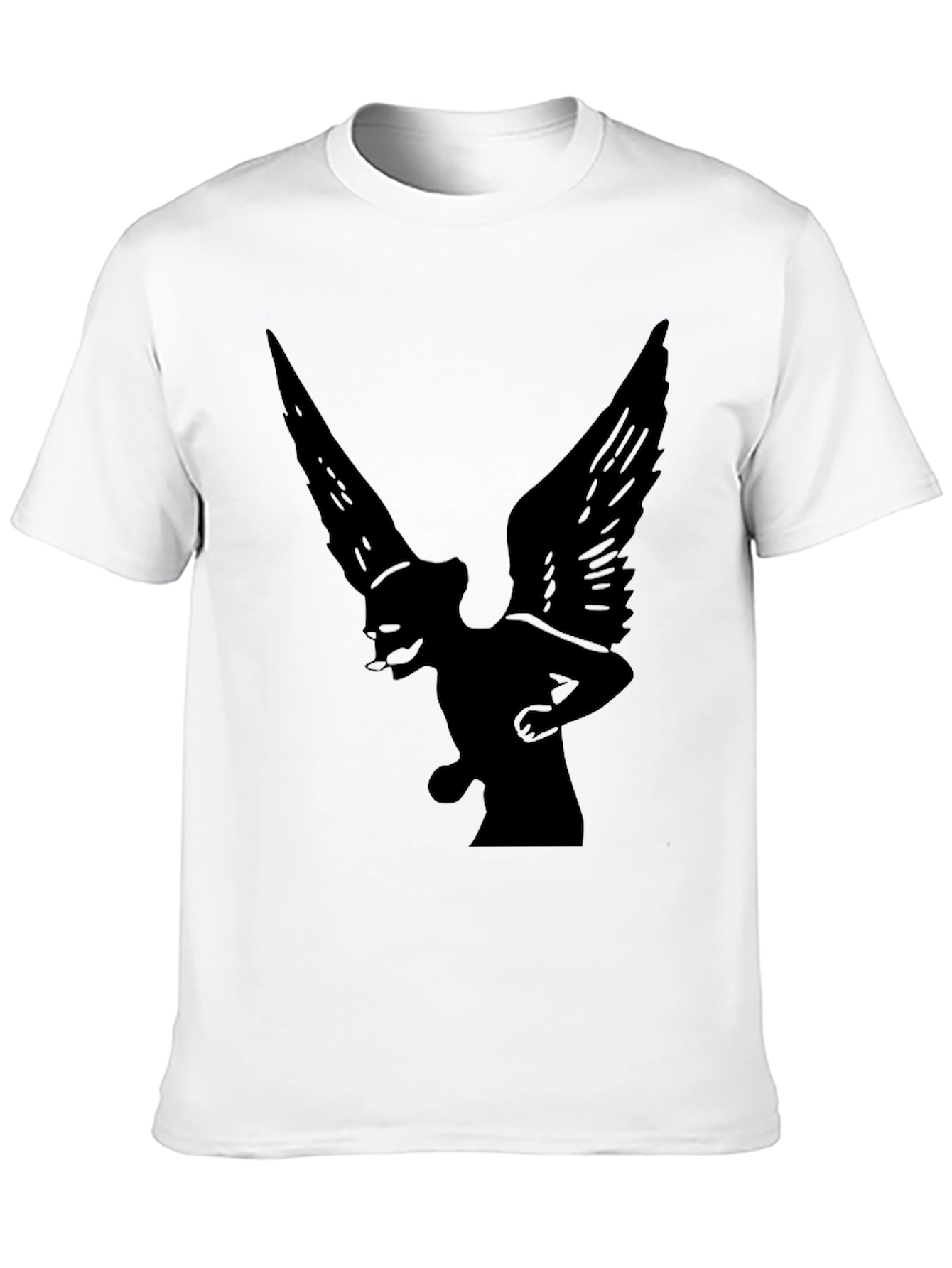 Black Angel Winged T-Shirt - Black Graphic Tee view 10