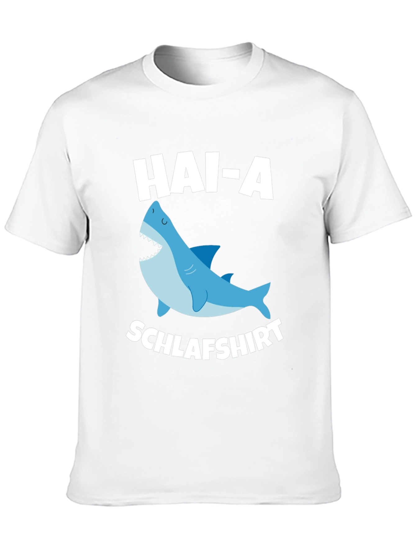 Black Funny Shark T-Shirt - Hai-A Schlafshirt view 10