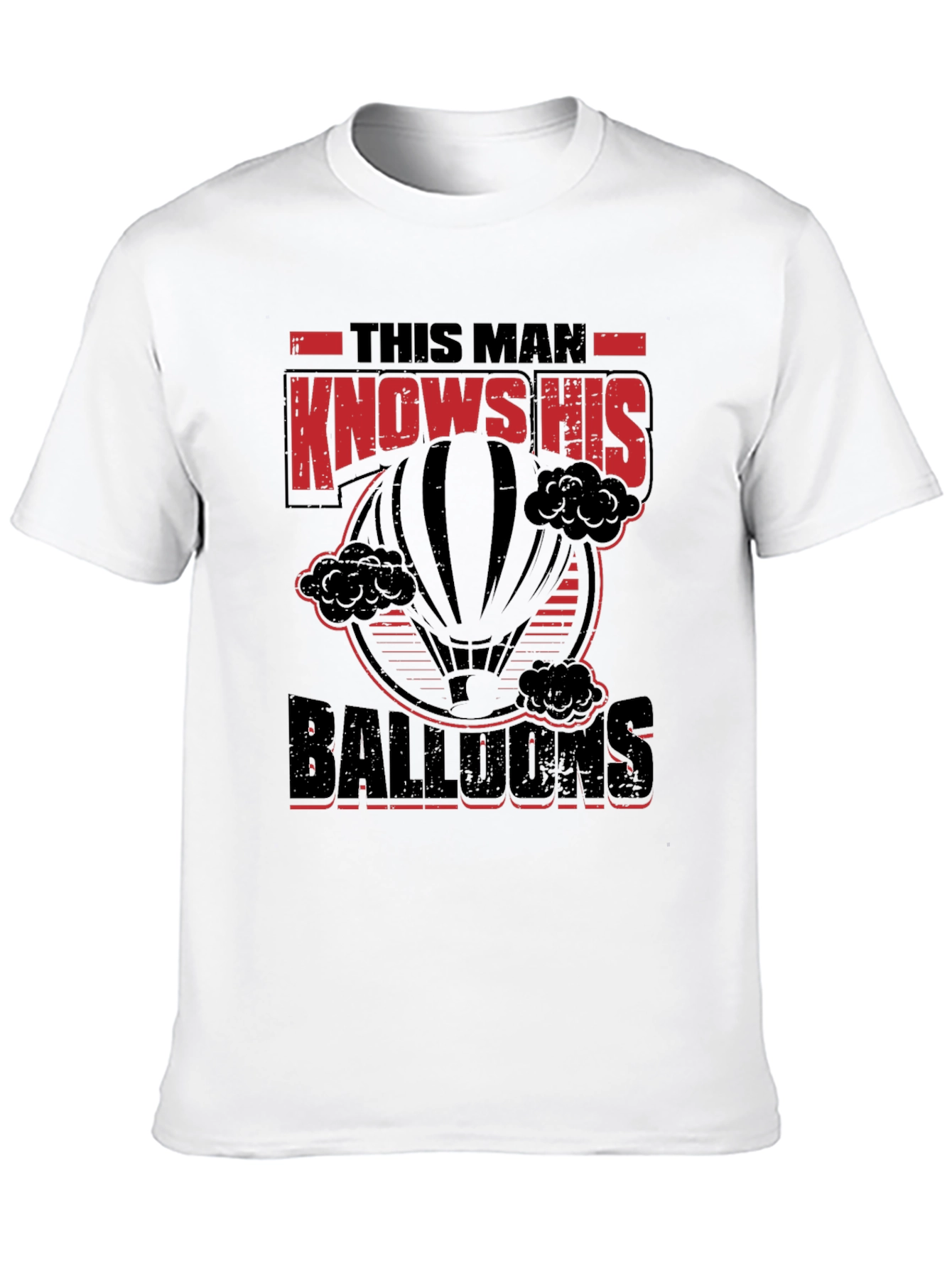 Black This Man Knows His Balloons Graphic T-Shirt view 10