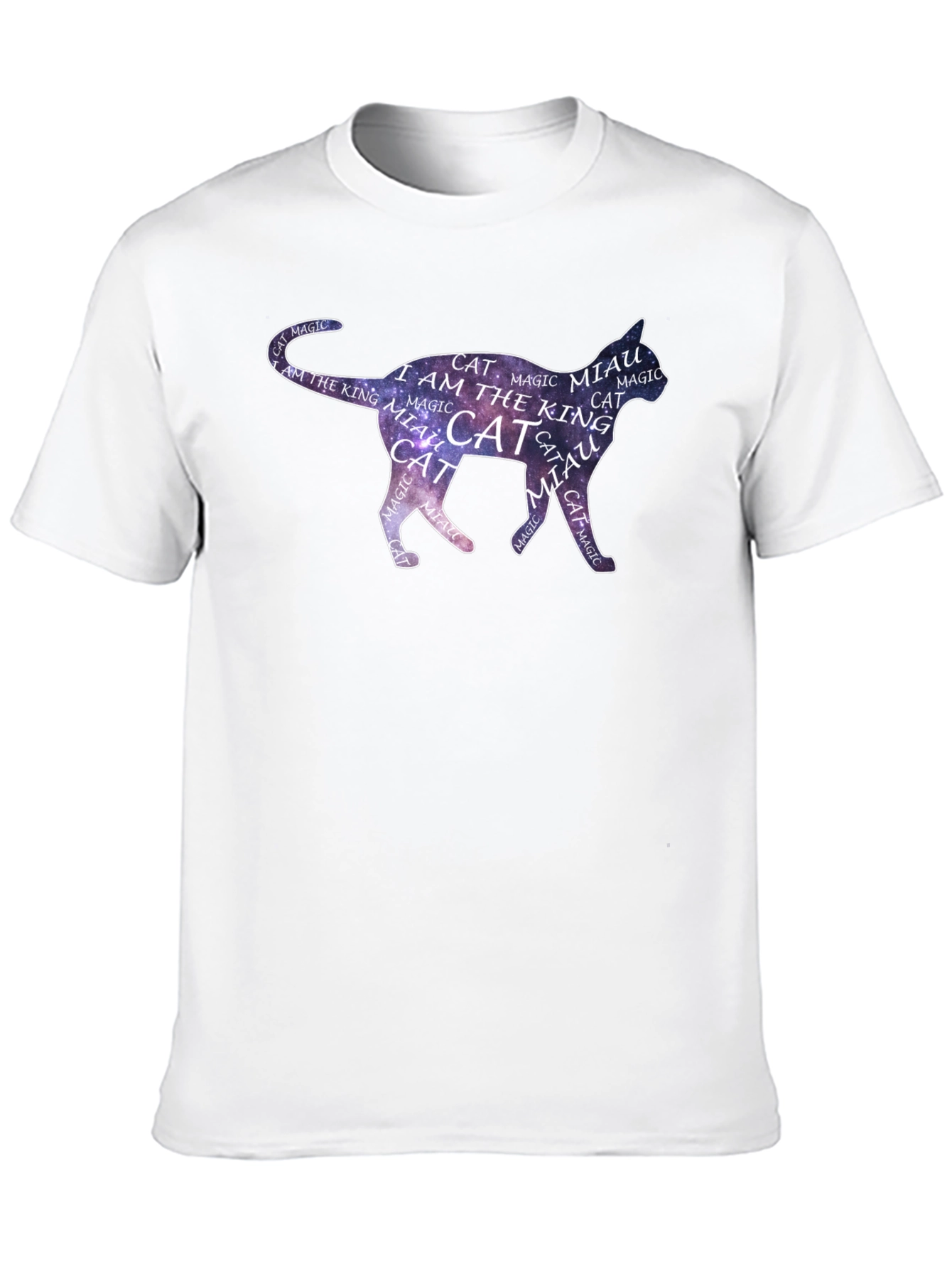 Black Cosmic Cat T-Shirt - Magical Feline Design view 10