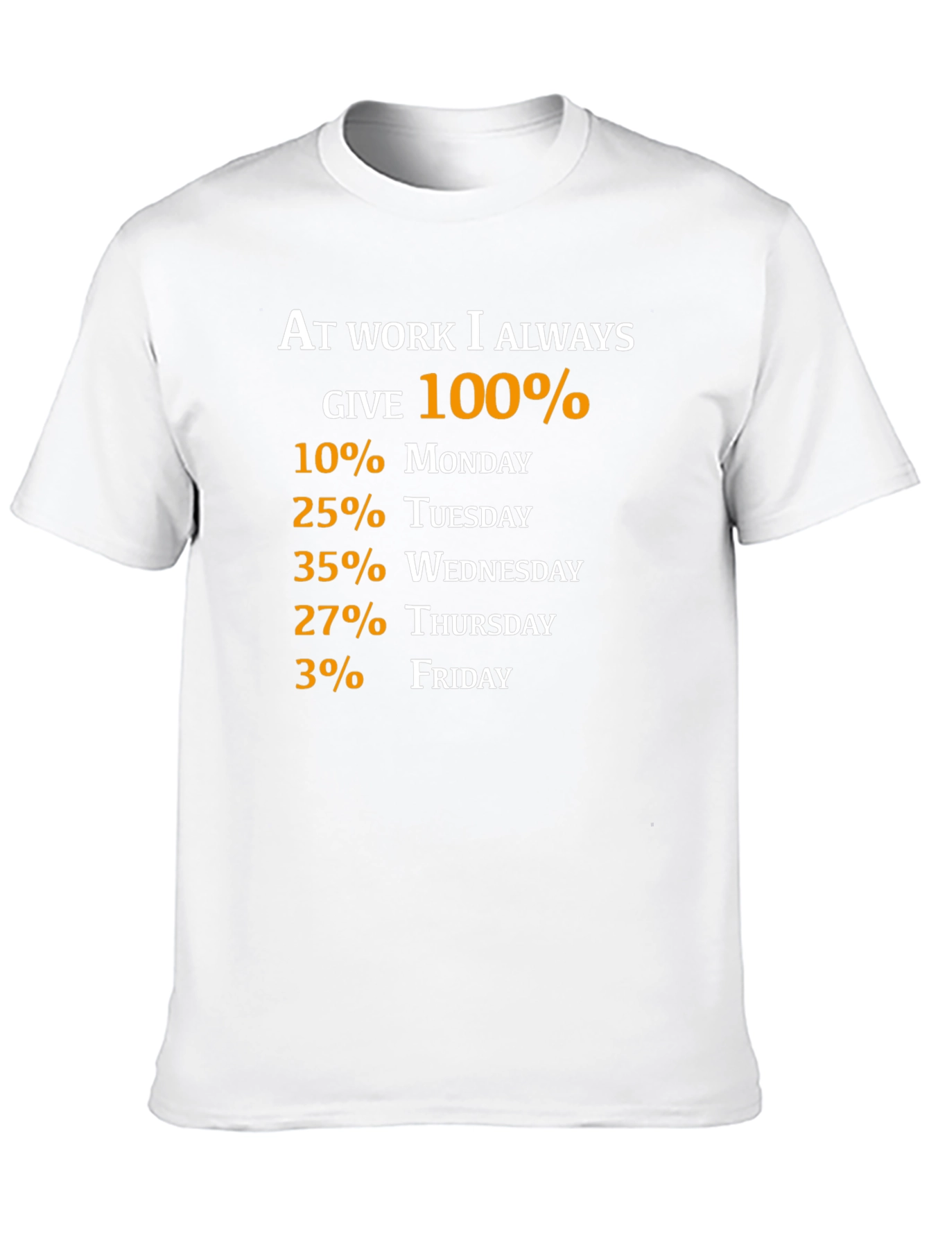 Black Funny Work Week T-Shirt: 100% Commitment view 10