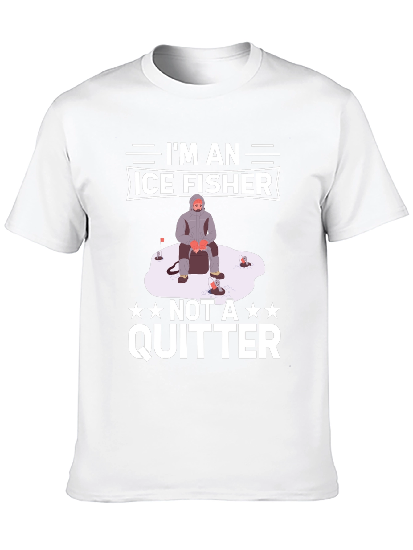 Black Ice Fisher T-Shirt - Not A Quitter! view 10