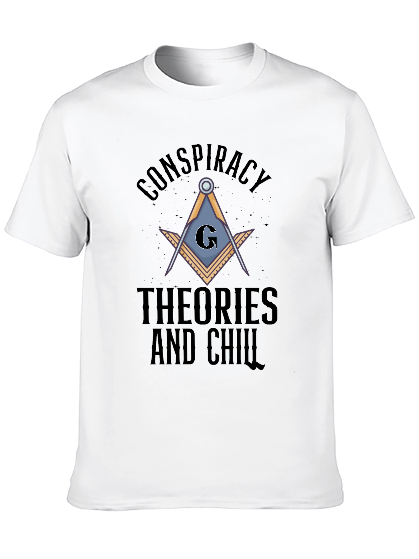 Black Conspiracy Theories and Chill Graphic T-Shirt view 10