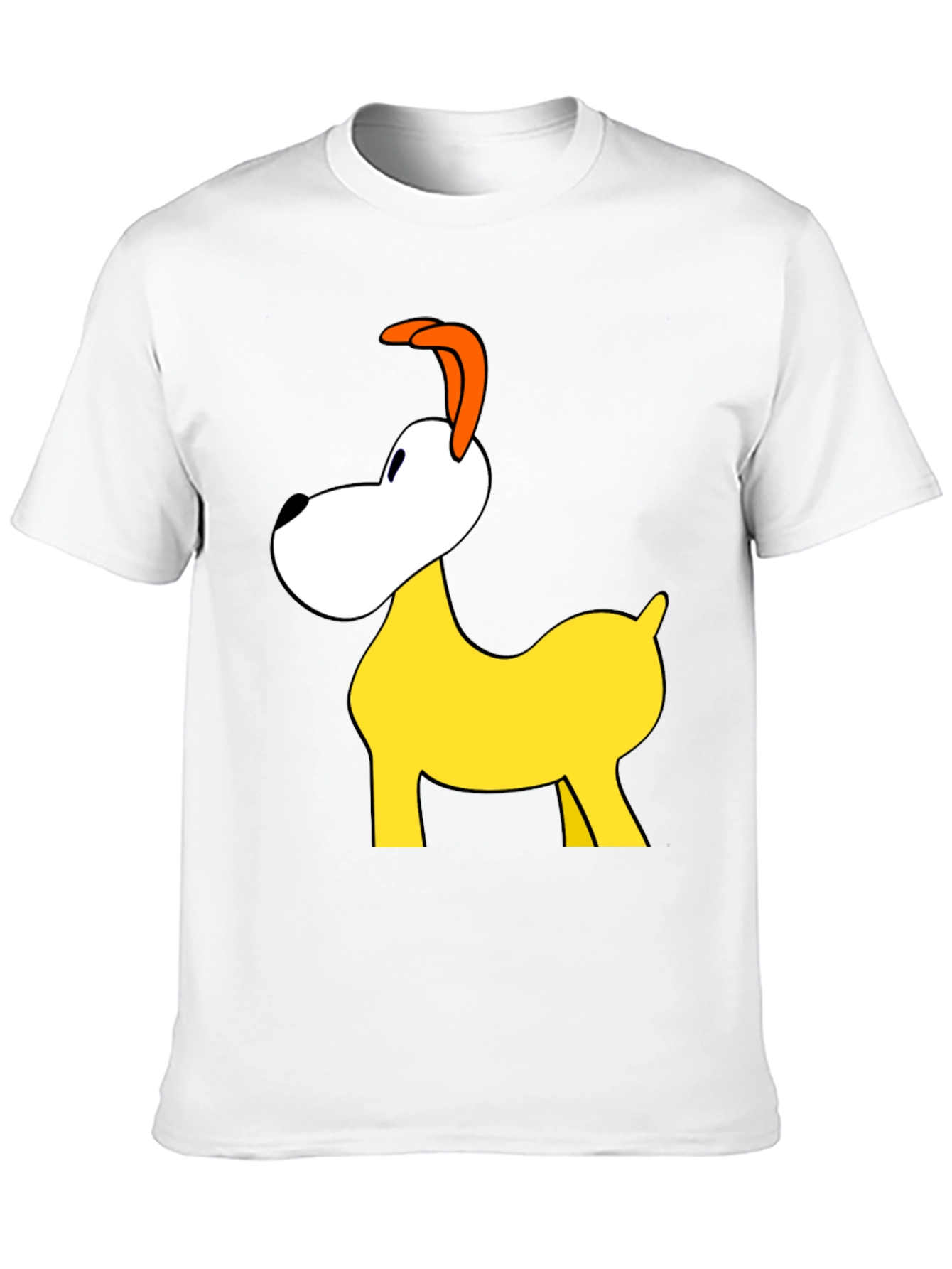 Black Cartoon Dog Graphic Tee - Black Cotton Blend Shirt view 10