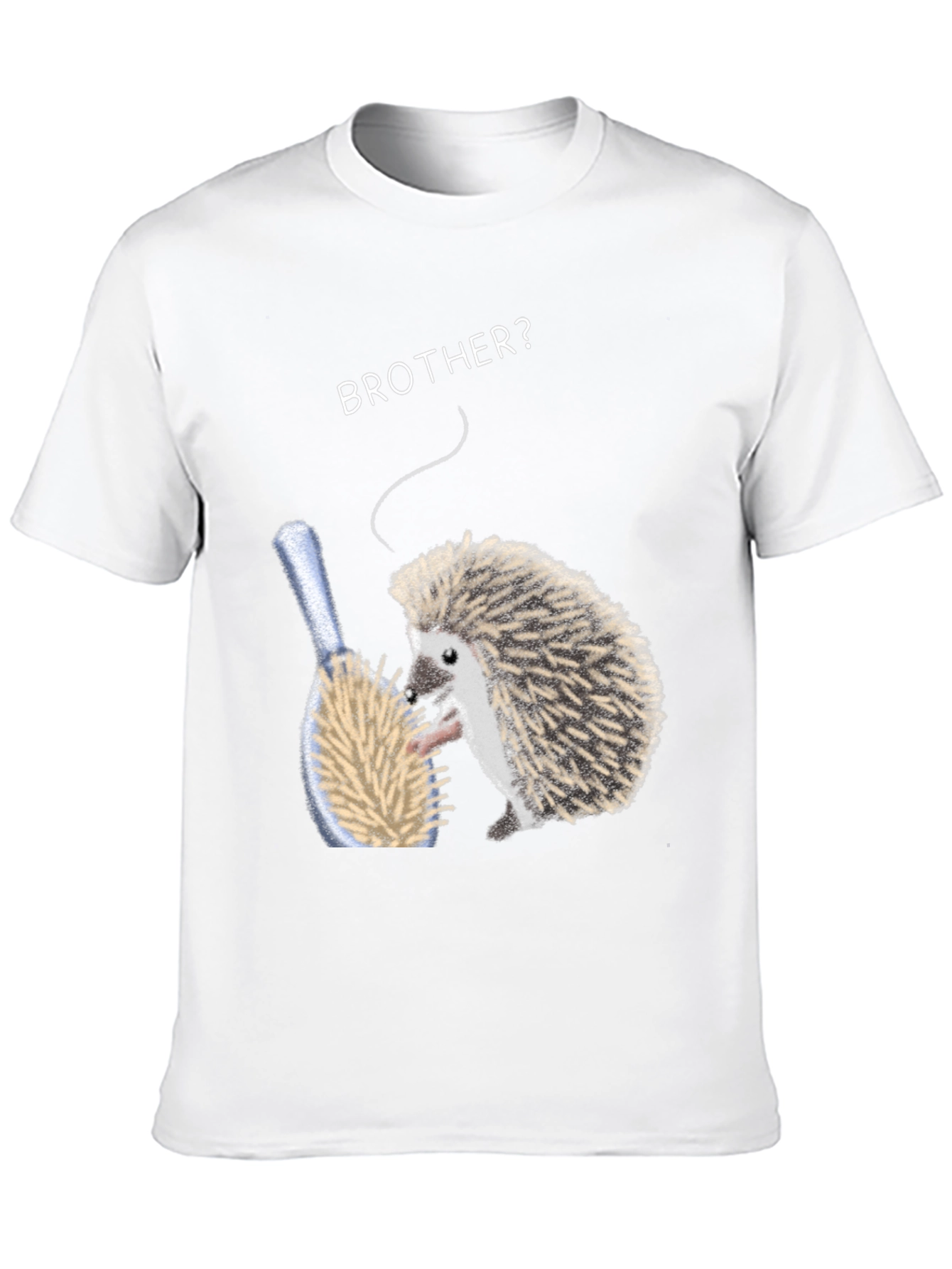 Black Brother Hedgehog Graphic Tee - Quirky Animal Shirt view 10
