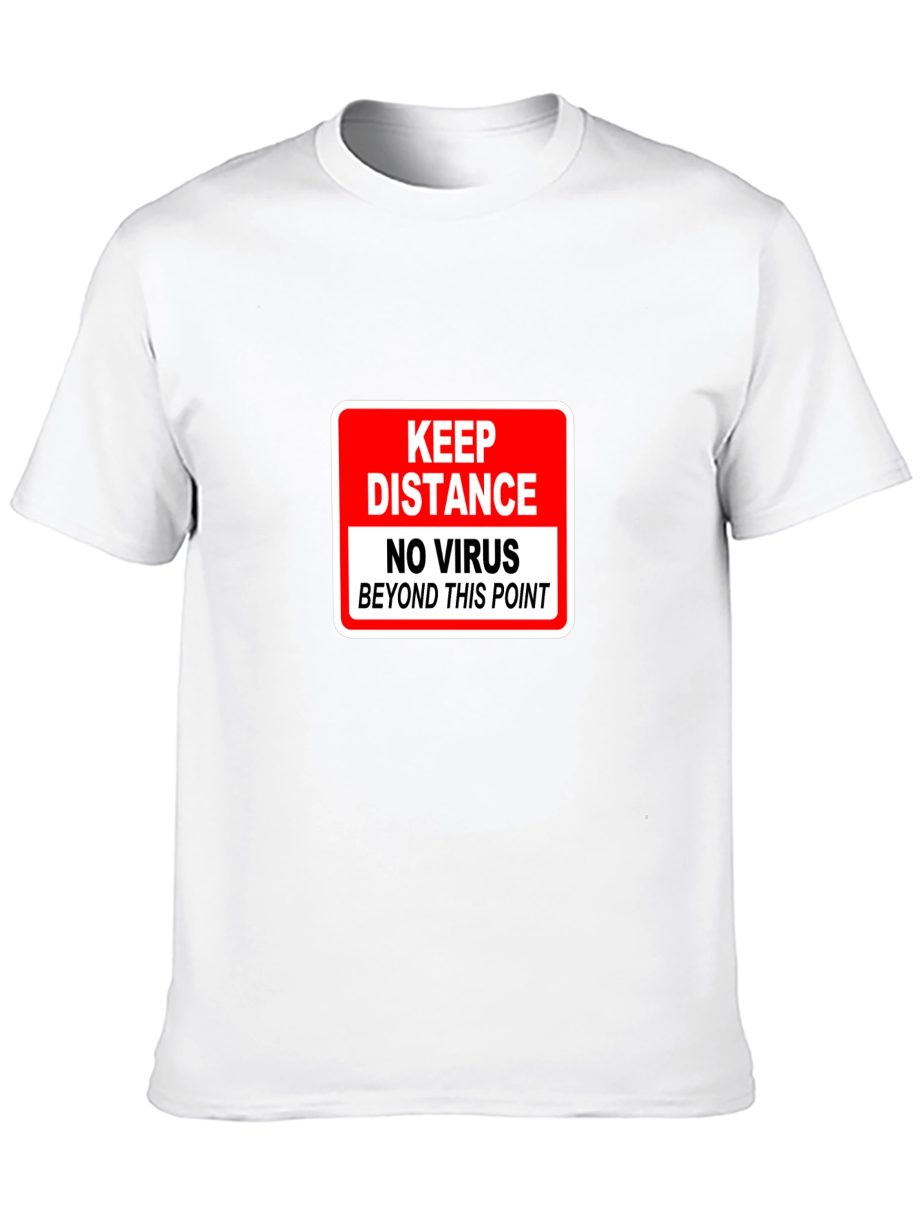 Black Keep Distance Virus-Free Black Graphic Tee view 10