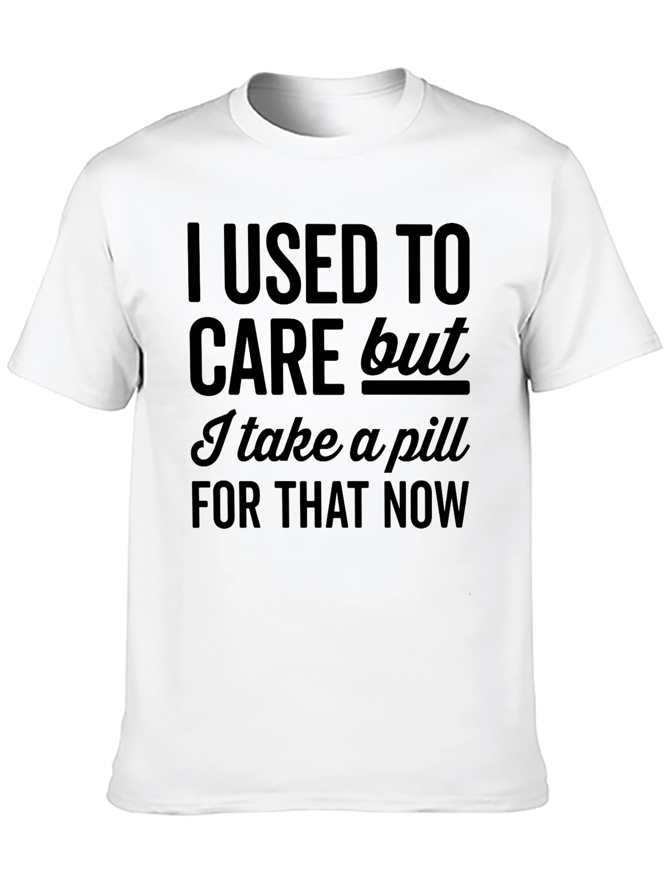 Black I Used To Care Funny Graphic Tee view 10