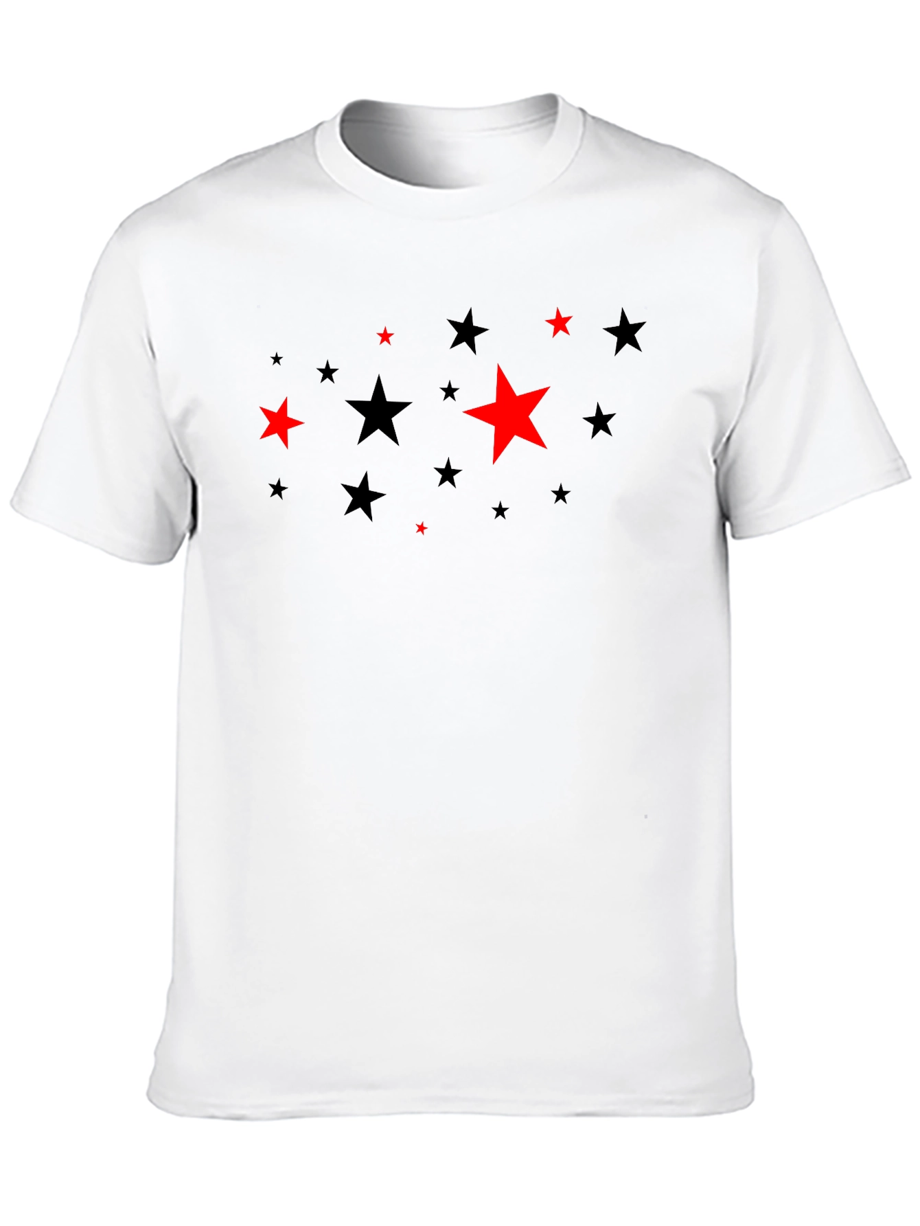 Black Starry Night Black Tee - Unique Graphic Print view 10