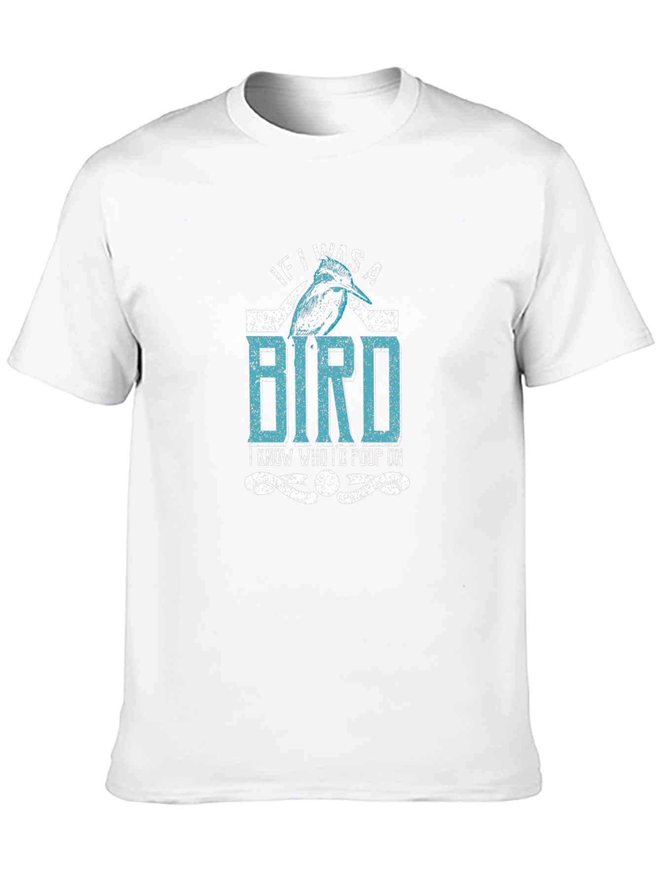 Black Funny Bird T-Shirt - If I Was A Bird Graphic Tee view 10