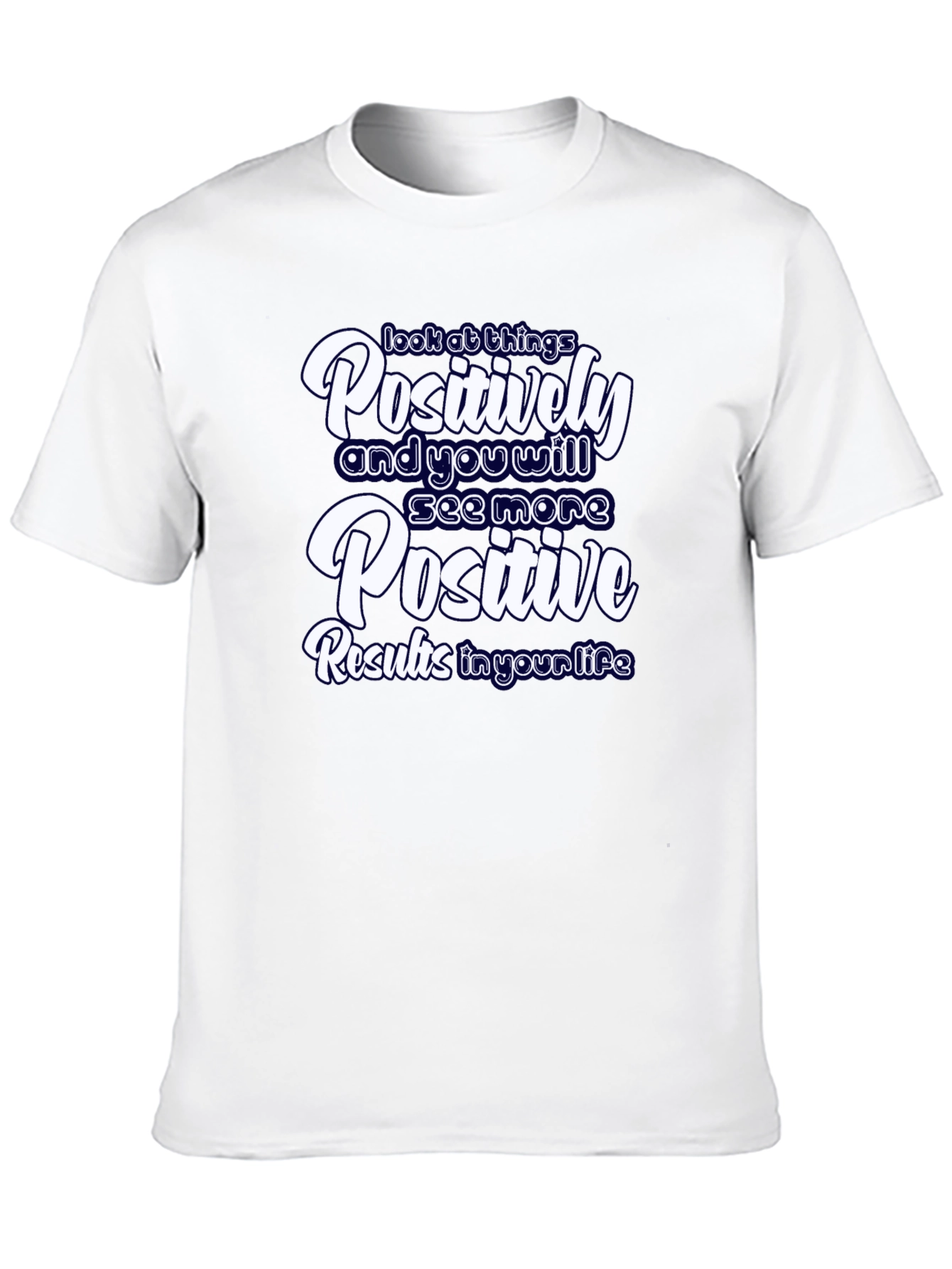 Black Positive Results Graphic Tee - Motivational Black T-Shirt view 10
