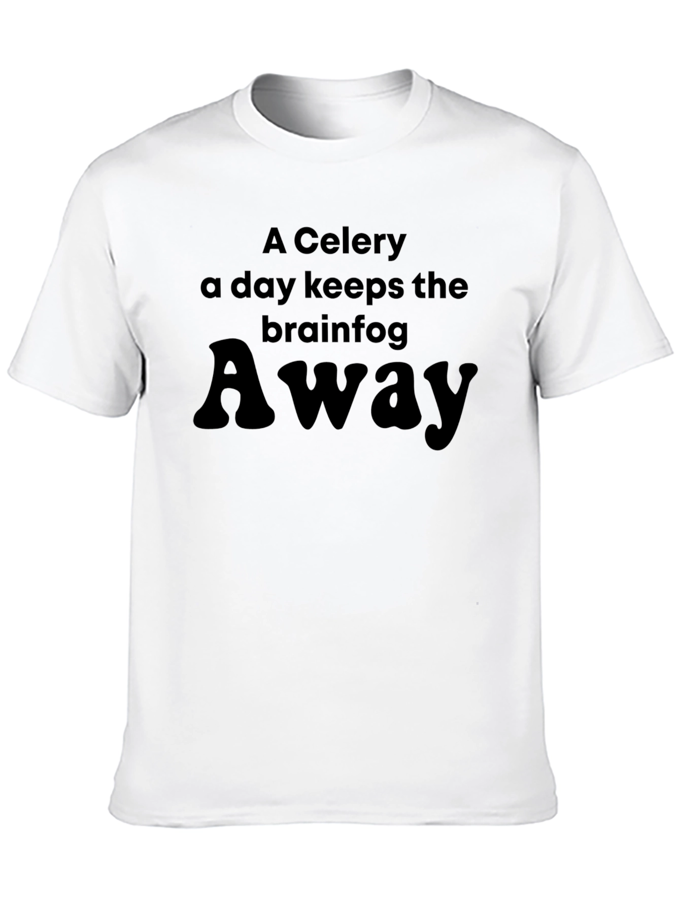 Black Celery a Day Brainfog Away Funny T-Shirt view 10