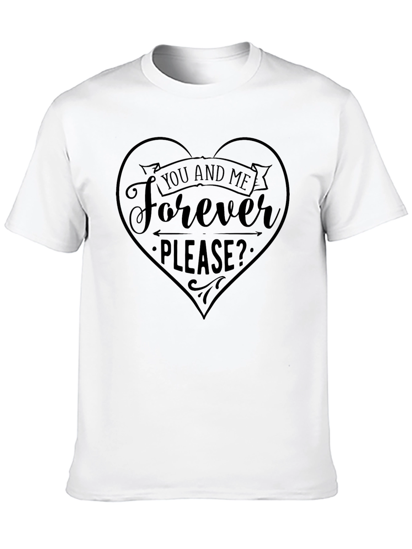 Black Forever Please? Graphic Tee - Unisex Black T-Shirt view 10
