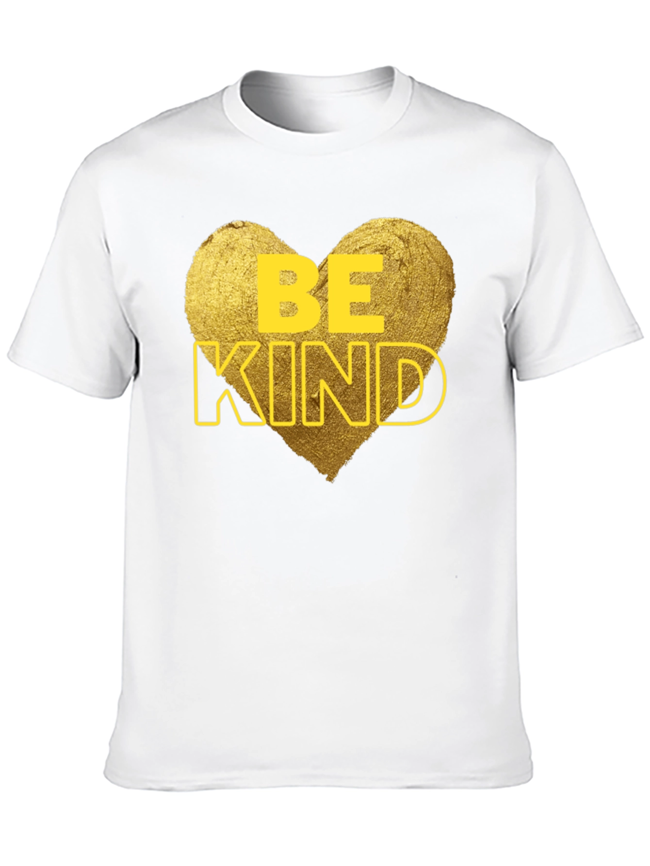 Black Be Kind Heart Graphic Tee - Black Cotton Casual T-Shirt view 10