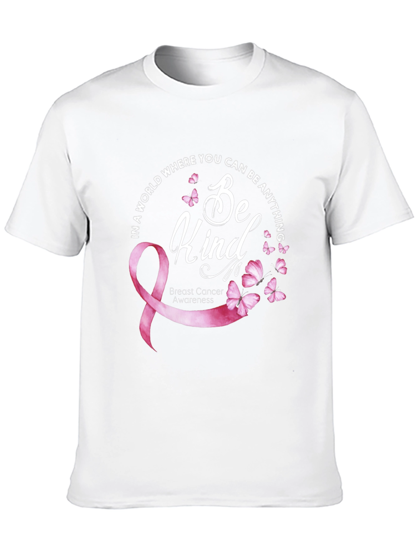 Black Be Kind Breast Cancer Awareness T-Shirt view 10