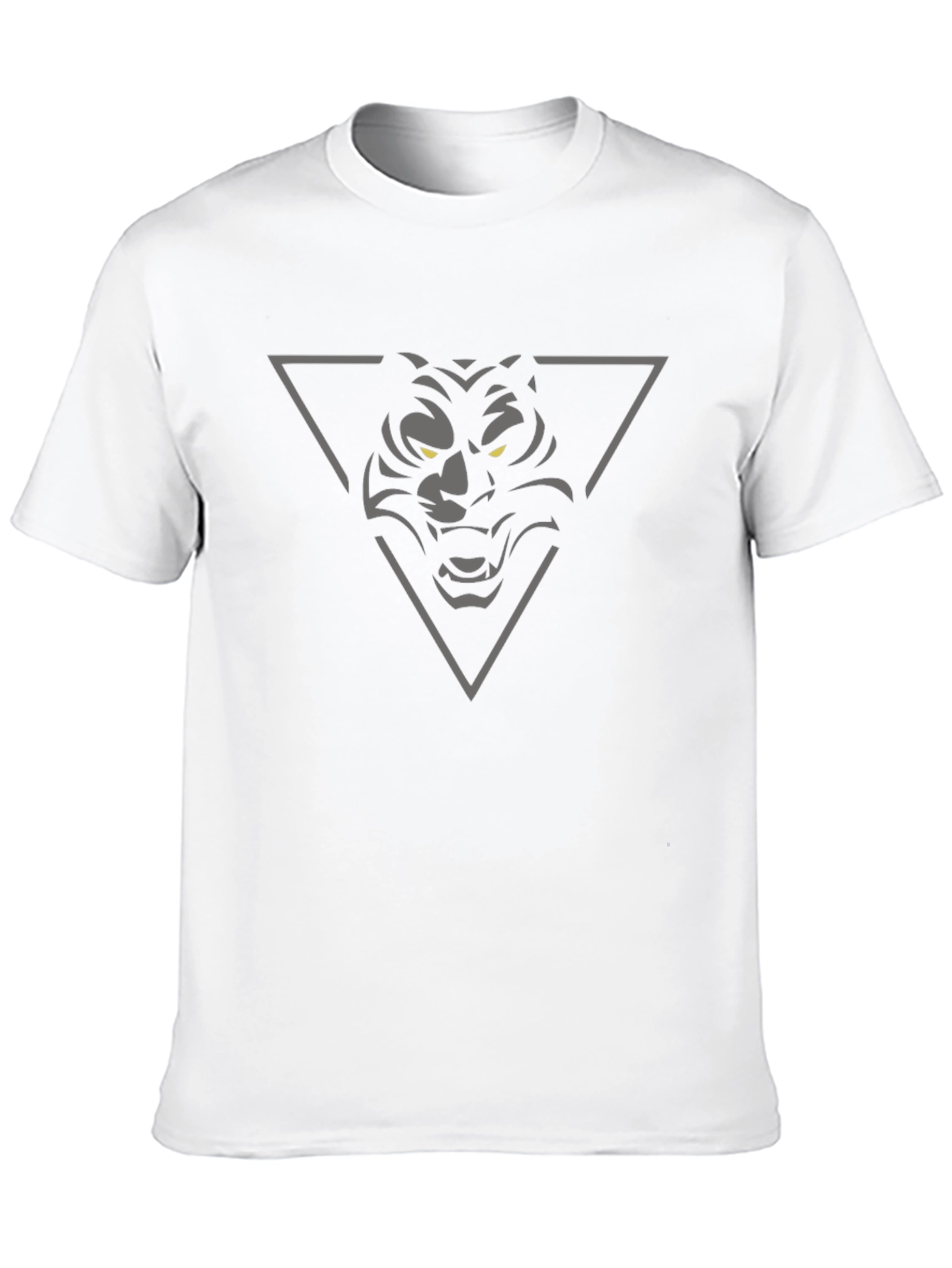 Black Tiger Triangle Graphic Tee - Men's Black T-Shirt view 10