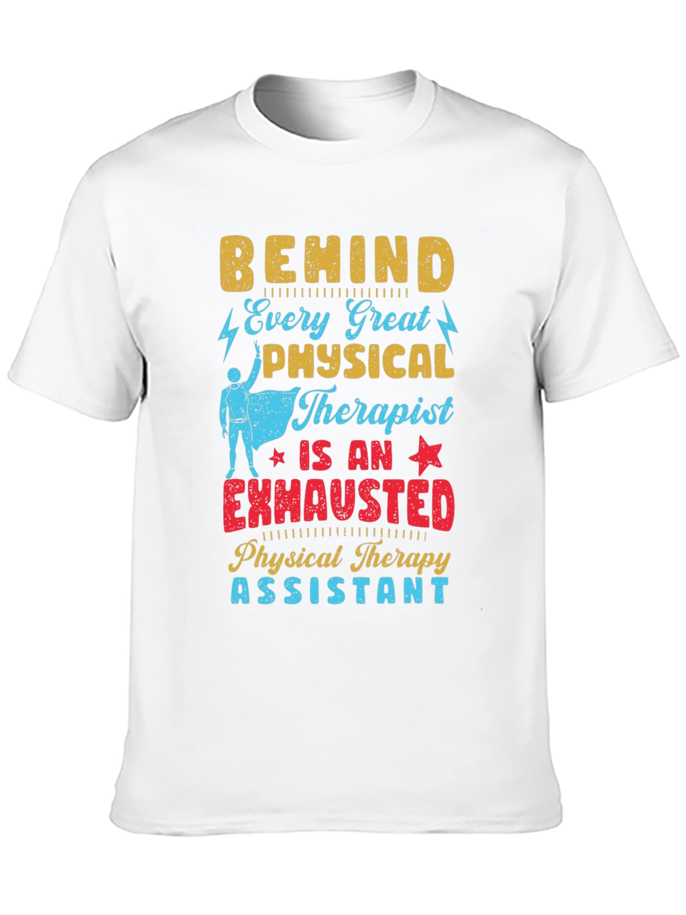 Black Physical Therapy Assistant T-Shirt view 10