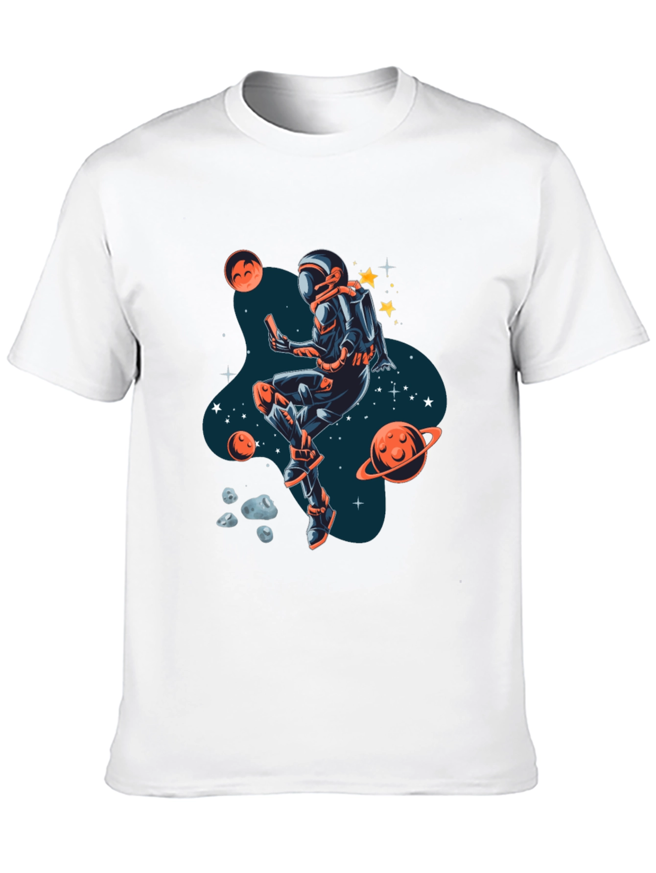 Black Astronaut in Space T-Shirt view 10