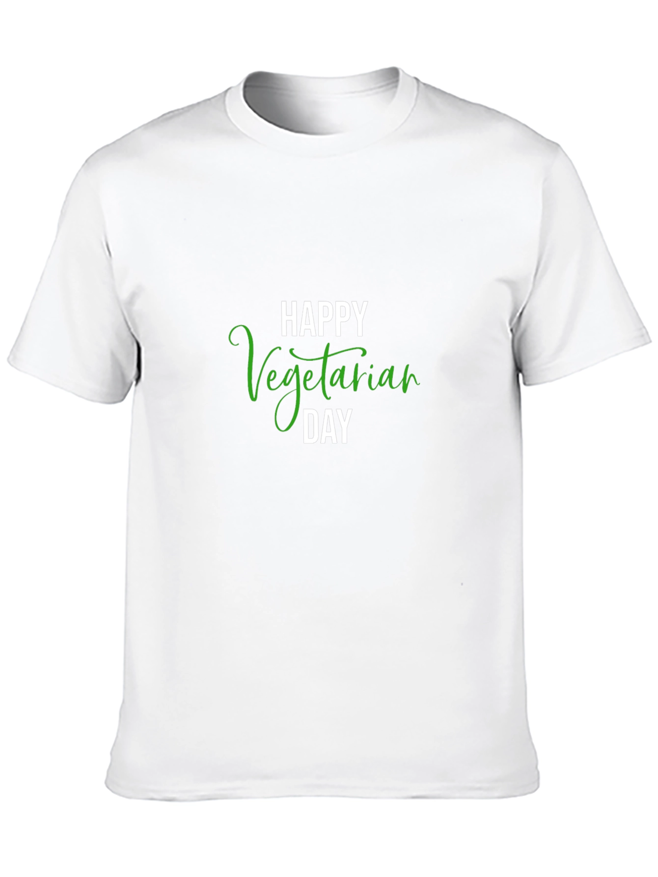 Black Happy Vegetarian Day Black T-Shirt view 10