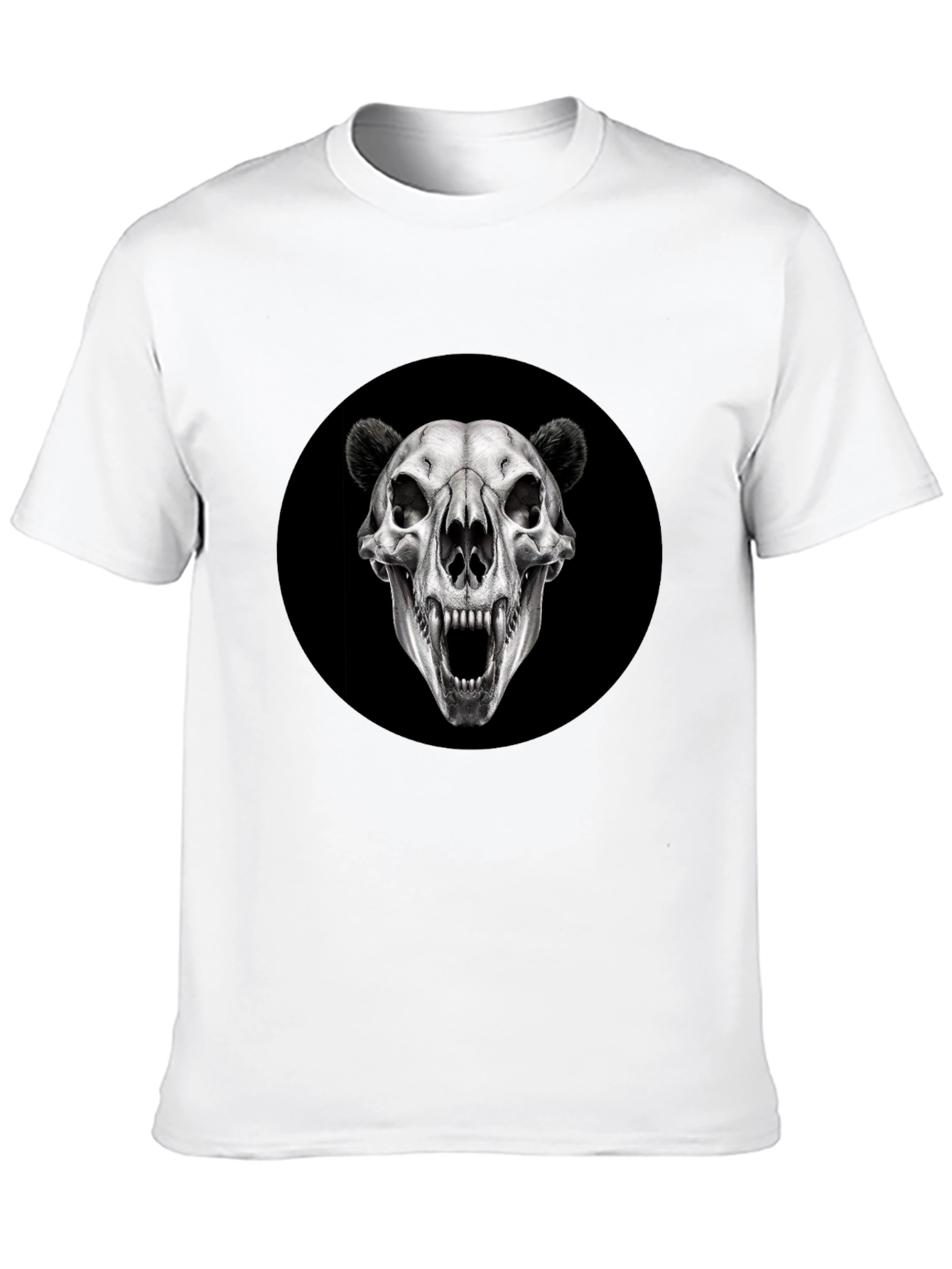 Black Bear Skull Graphic Black T-Shirt view 10
