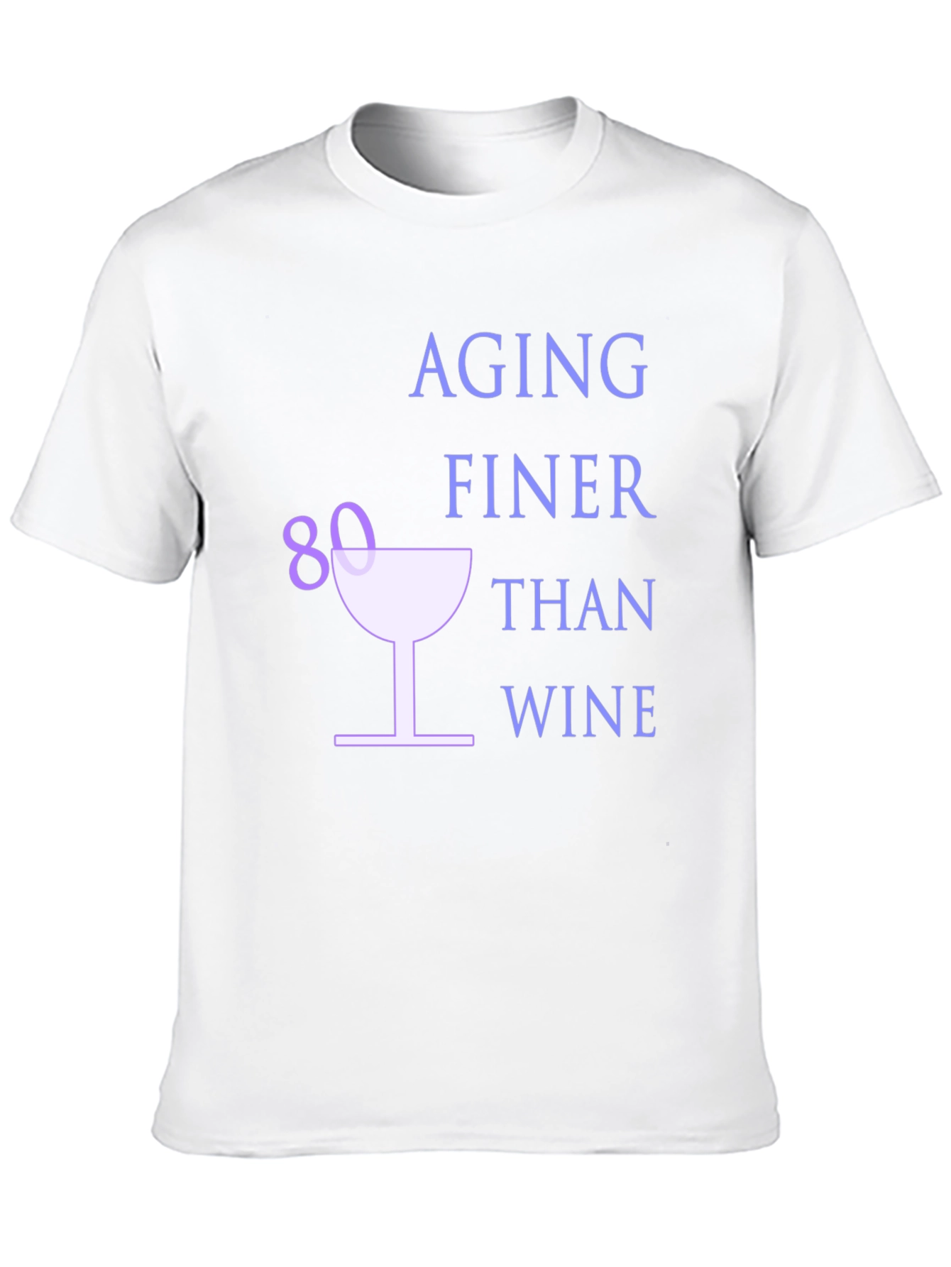 Black Aging Finer Than Wine 80th Birthday T-Shirt view 10