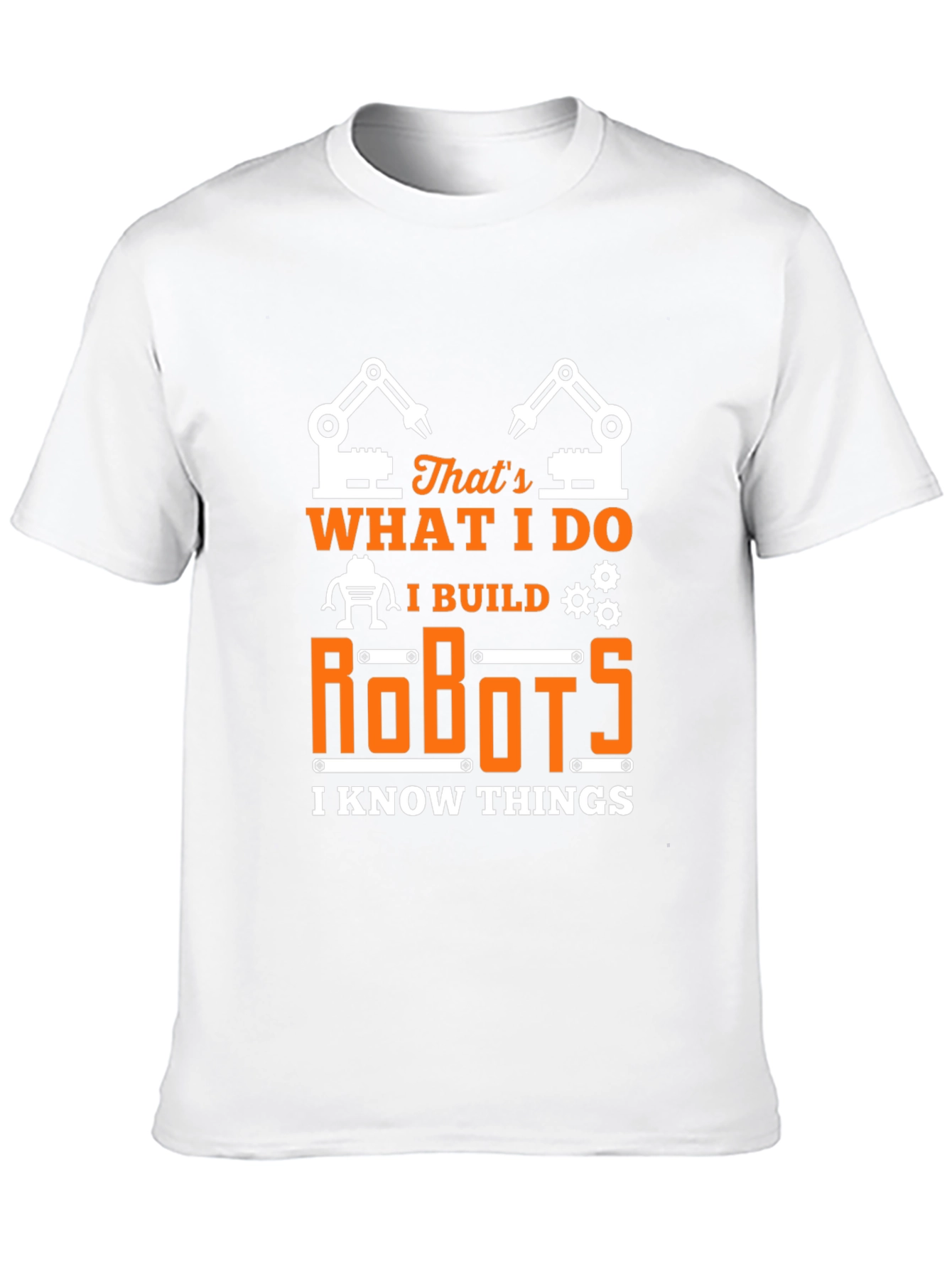 Black I Build Robots T-Shirt - Funny Engineer Tee view 10
