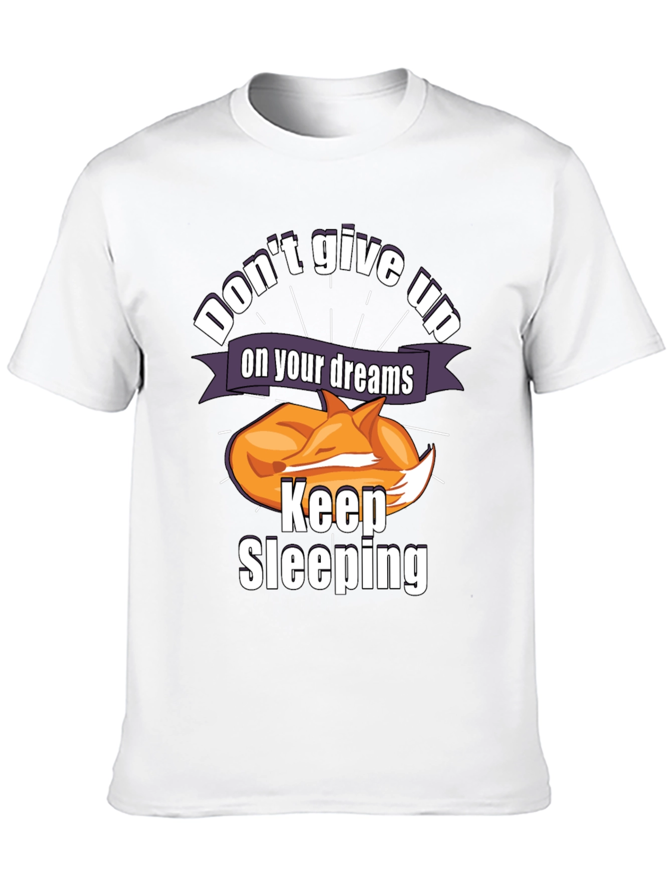 Black Don't Give Up On Your Dreams Keep Sleeping T-Shirt view 10