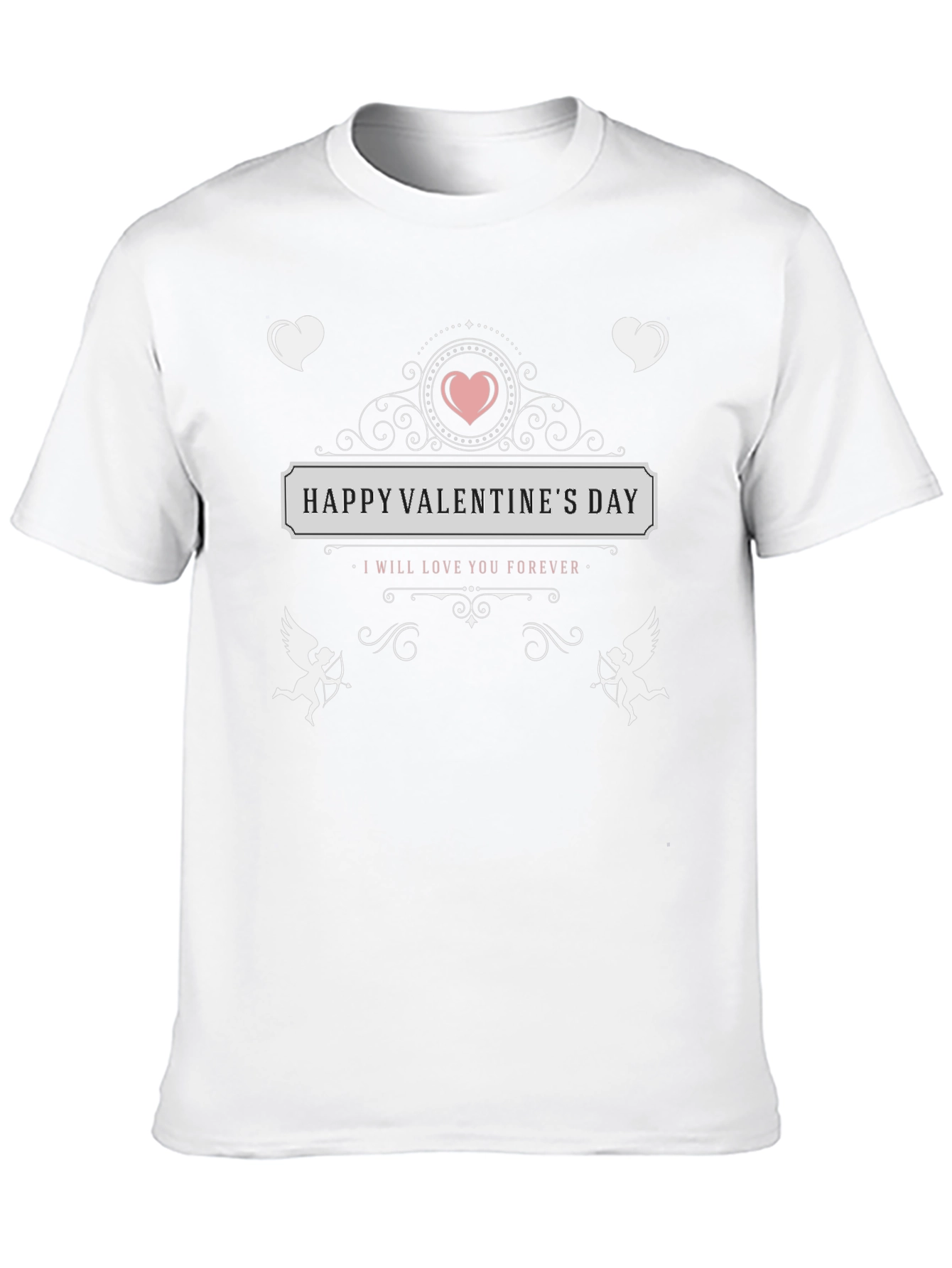 Black Happy Valentine's Day Graphic T-Shirt view 10