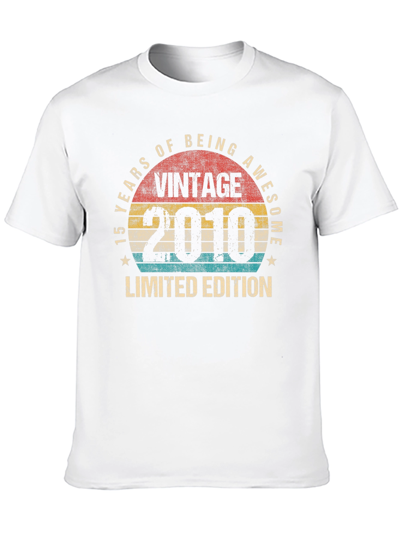 Black Vintage 2010 Limited Edition 15 Years of Being Awesome T-Shirt view 10