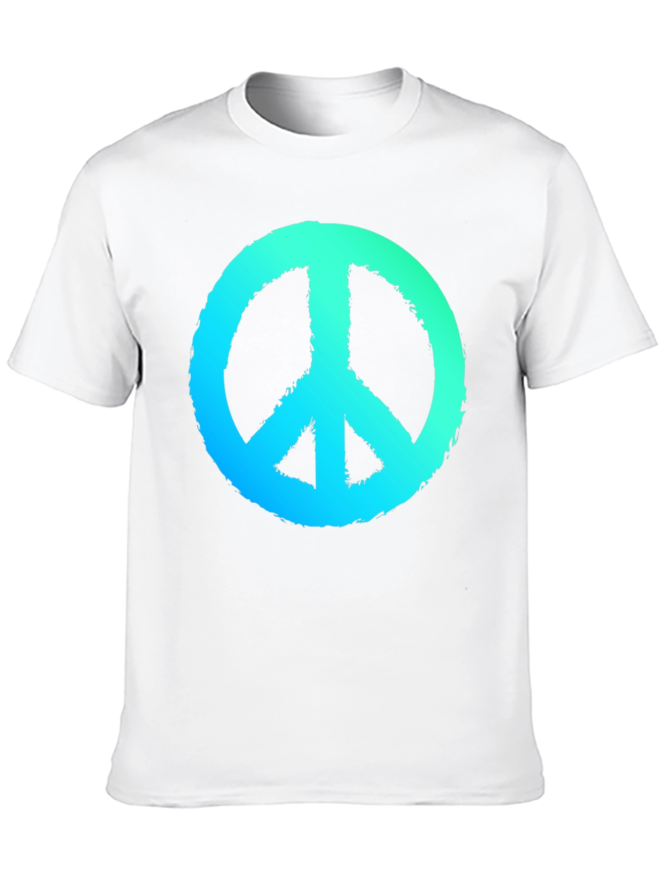Black Peace Sign Graphic Black T-Shirt view 10
