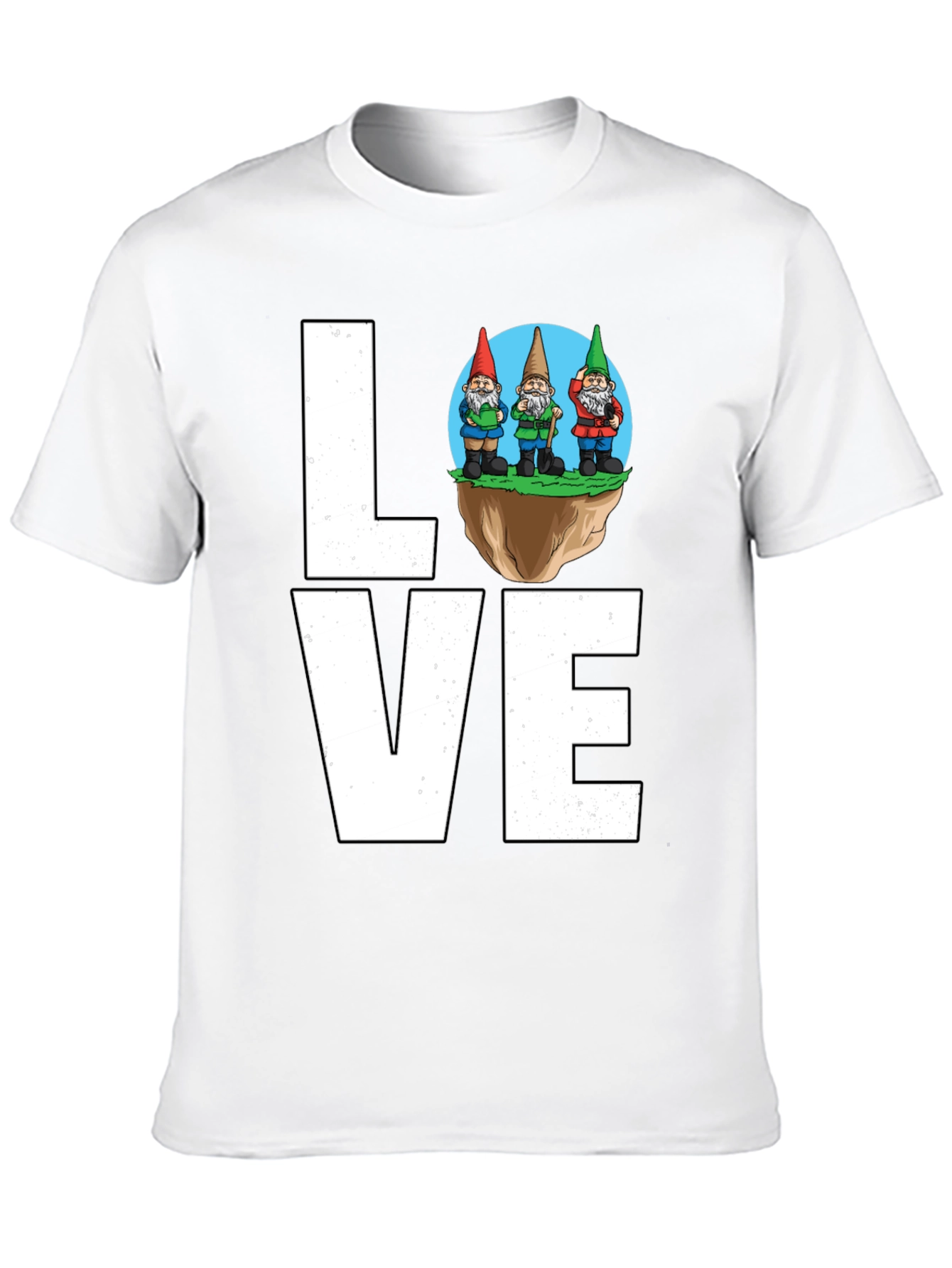 Black Gnome Love T-Shirt - Whimsical Garden Lover Tee view 10