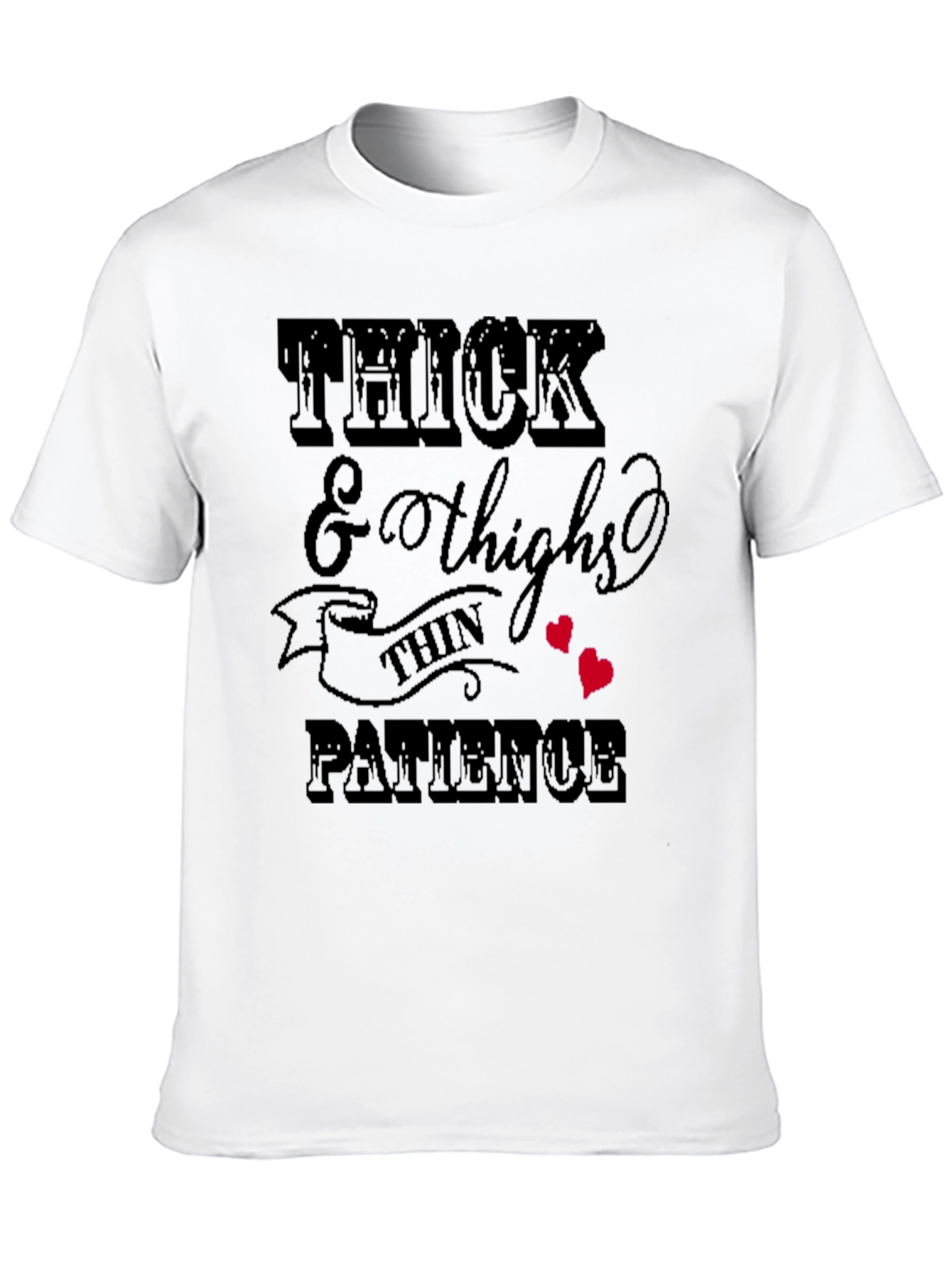 Black Thick Thighs & Patience Graphic T-Shirt view 10