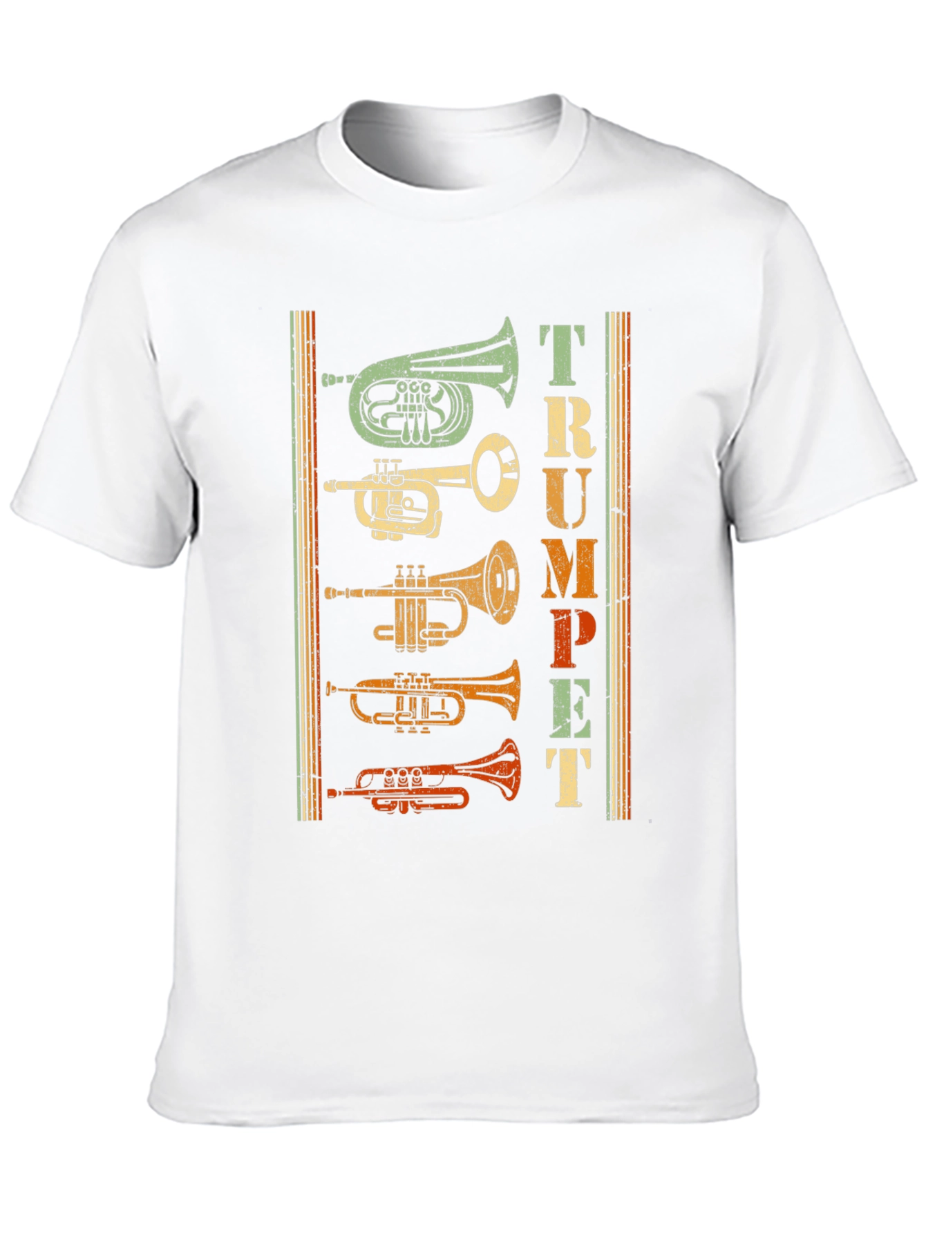 Black Vintage Trumpet T-Shirt - Musical Instrument Tee view 10