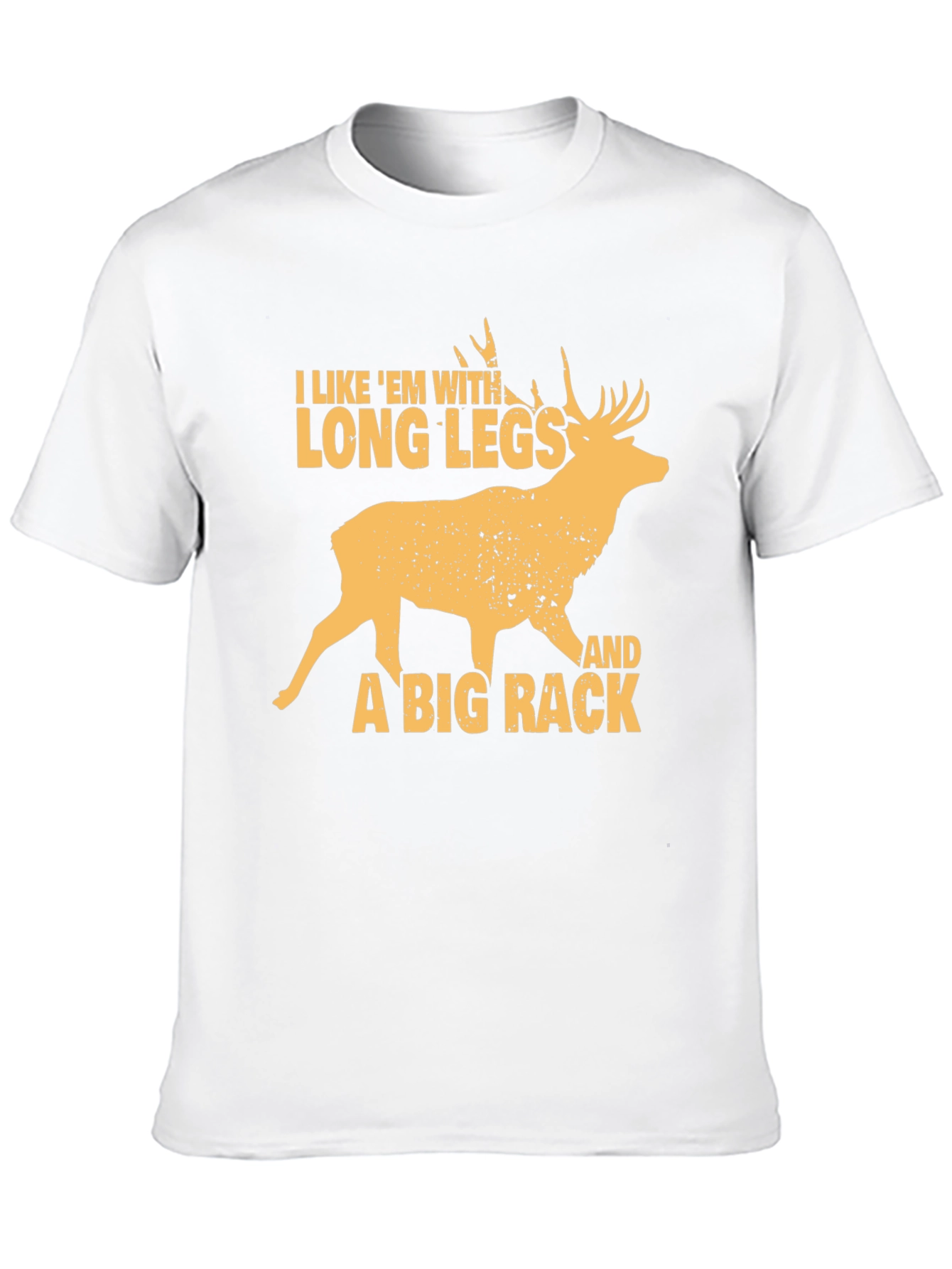 Black Funny Deer Hunter T-Shirt - Long Legs & Big Rack view 10