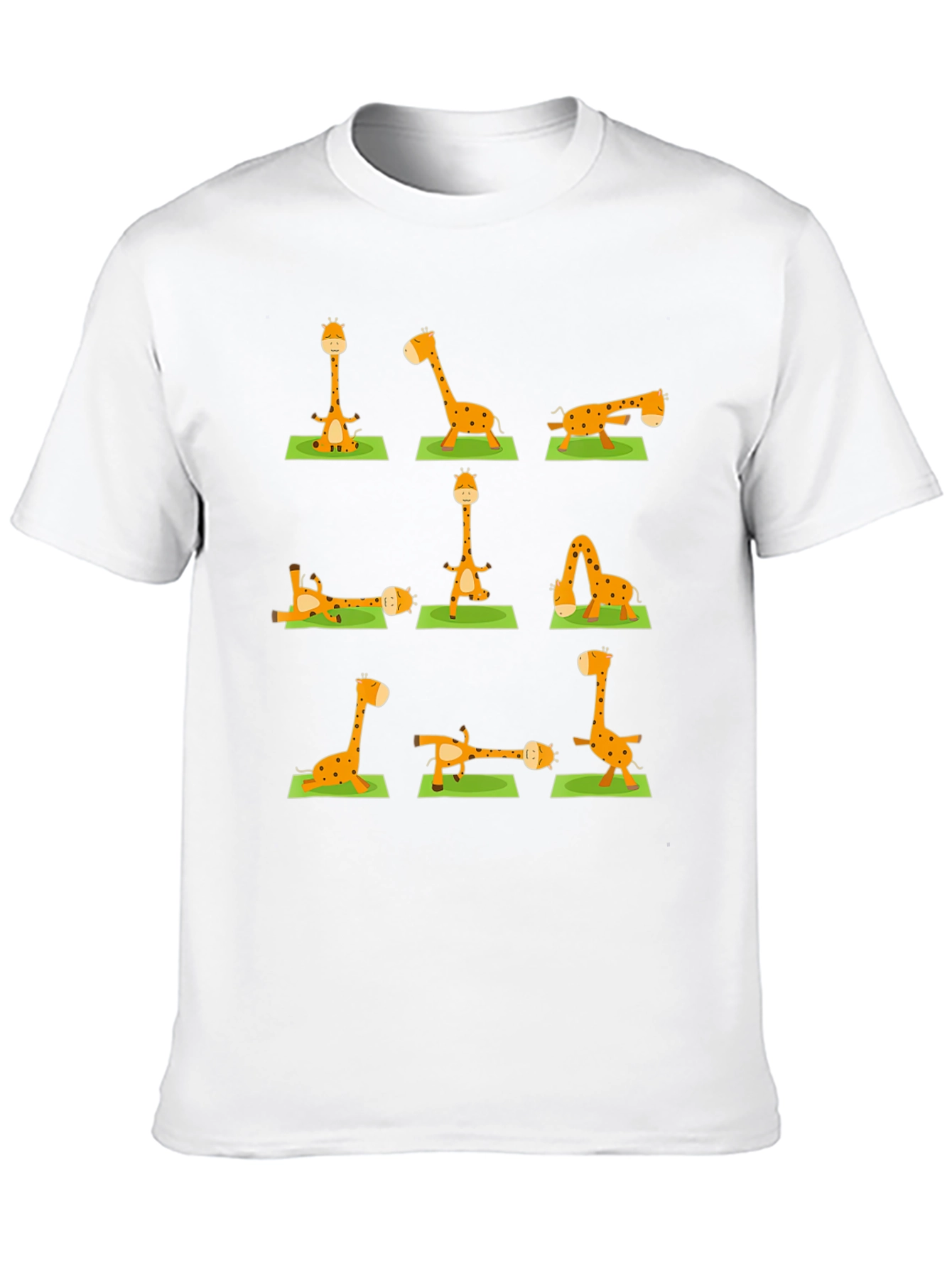 Black Yoga Giraffe T-Shirt - Zen Animal Tee view 10