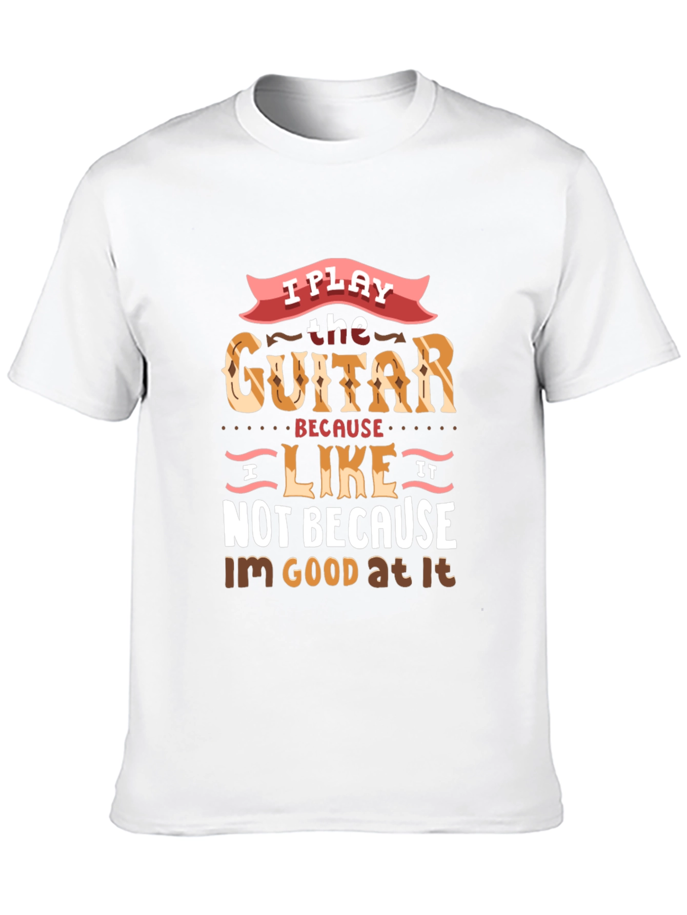 Black I Play Guitar Because I Like It T-Shirt view 10