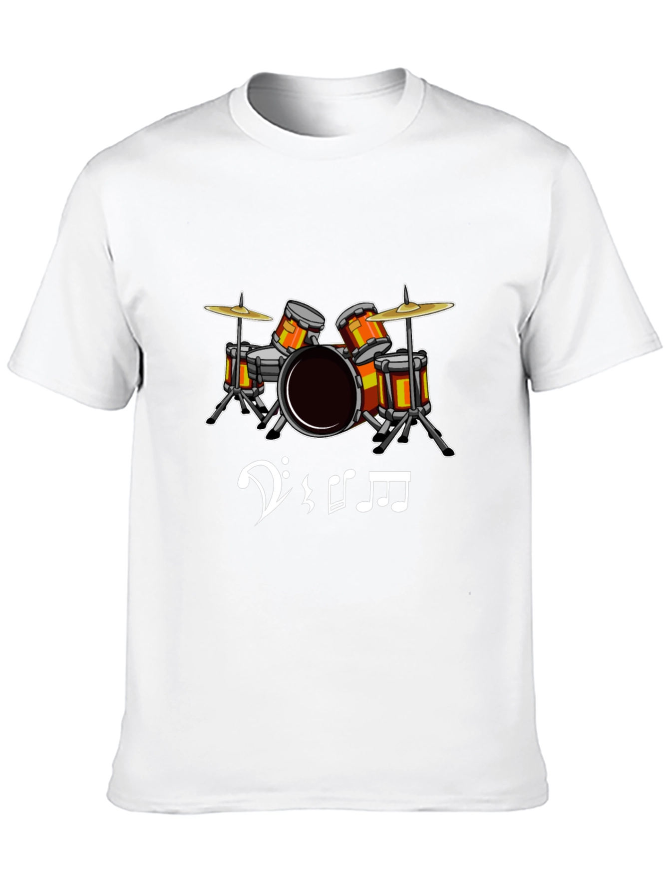 Black Drum Set Graphic Tee - Music Lover's T-Shirt view 10