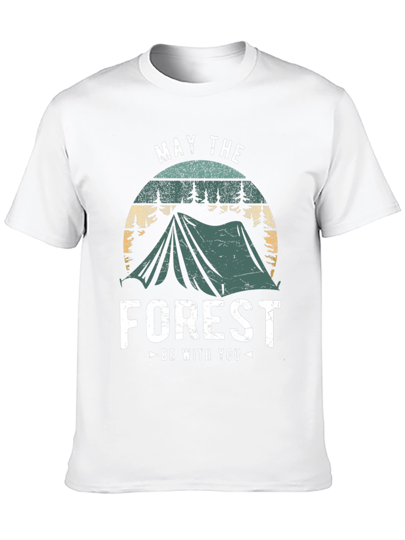 Black May The Forest Be With You Camping T-Shirt view 10