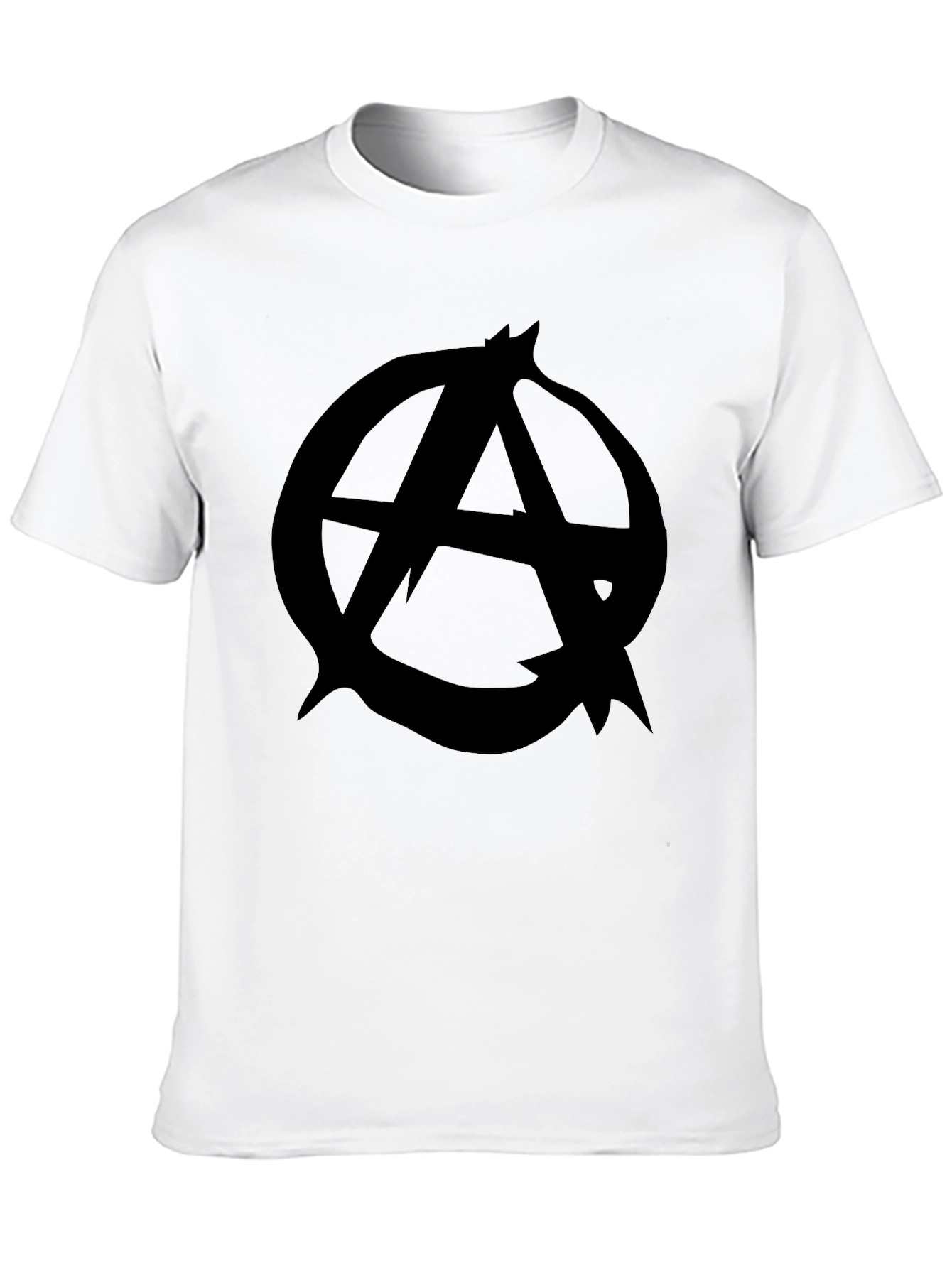 Black Anarchy Symbol Graphic Tee - Classic Black T-Shirt view 10