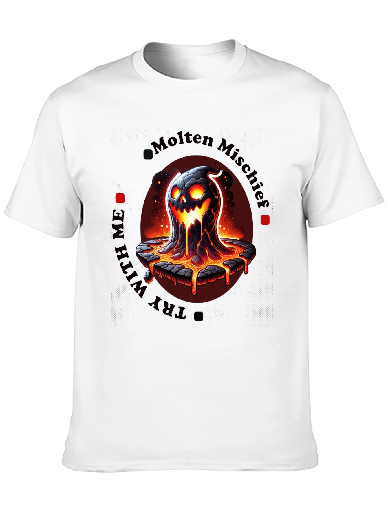 Black Molten Mischief Graphic T-Shirt - Lava Monster Design view 10