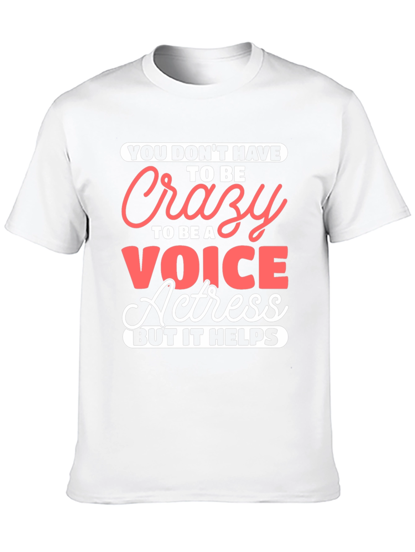 Black Crazy Voice Actress Graphic Tee view 10