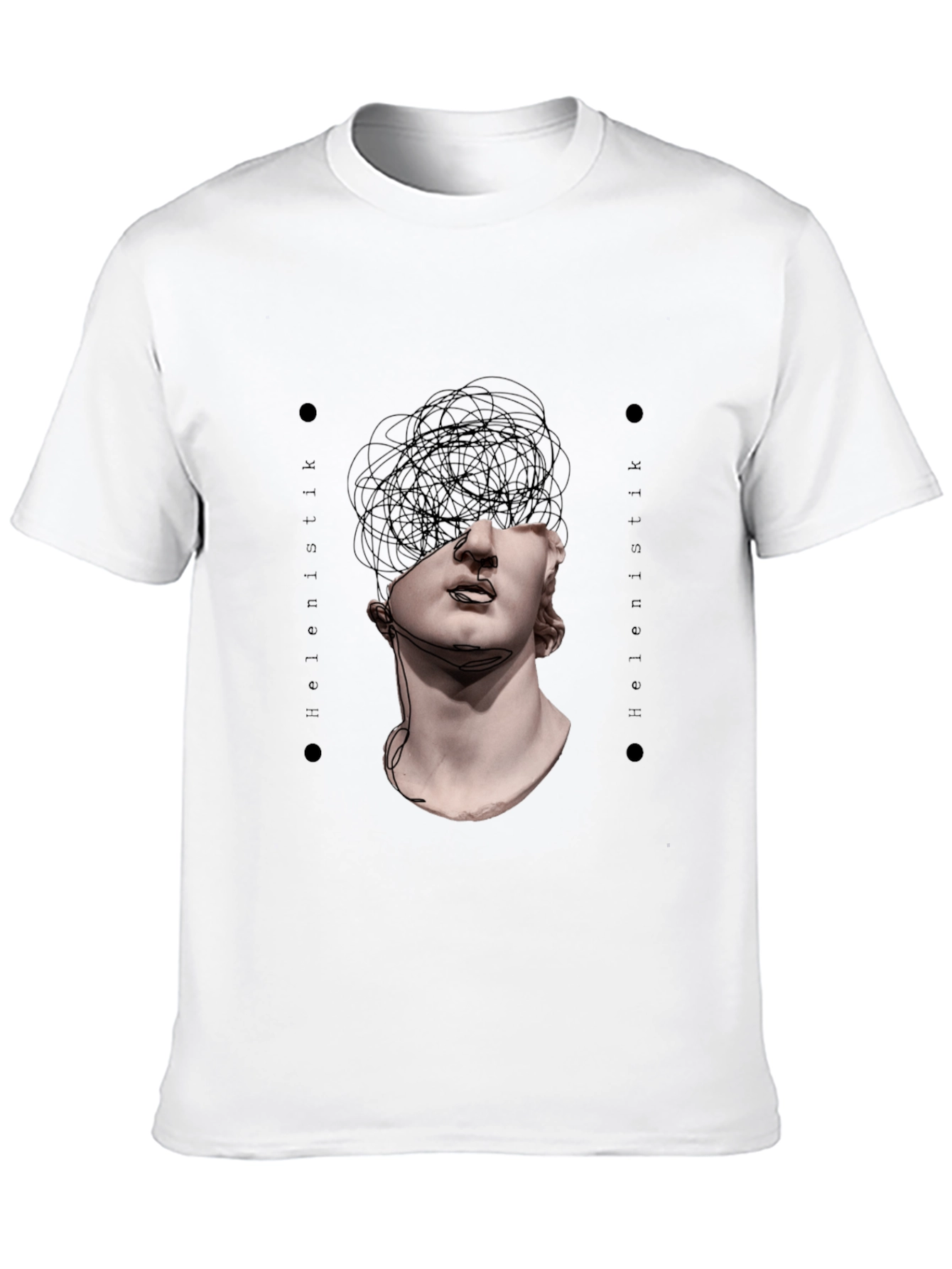 Black Abstract Sculpture Graphic Tee view 10