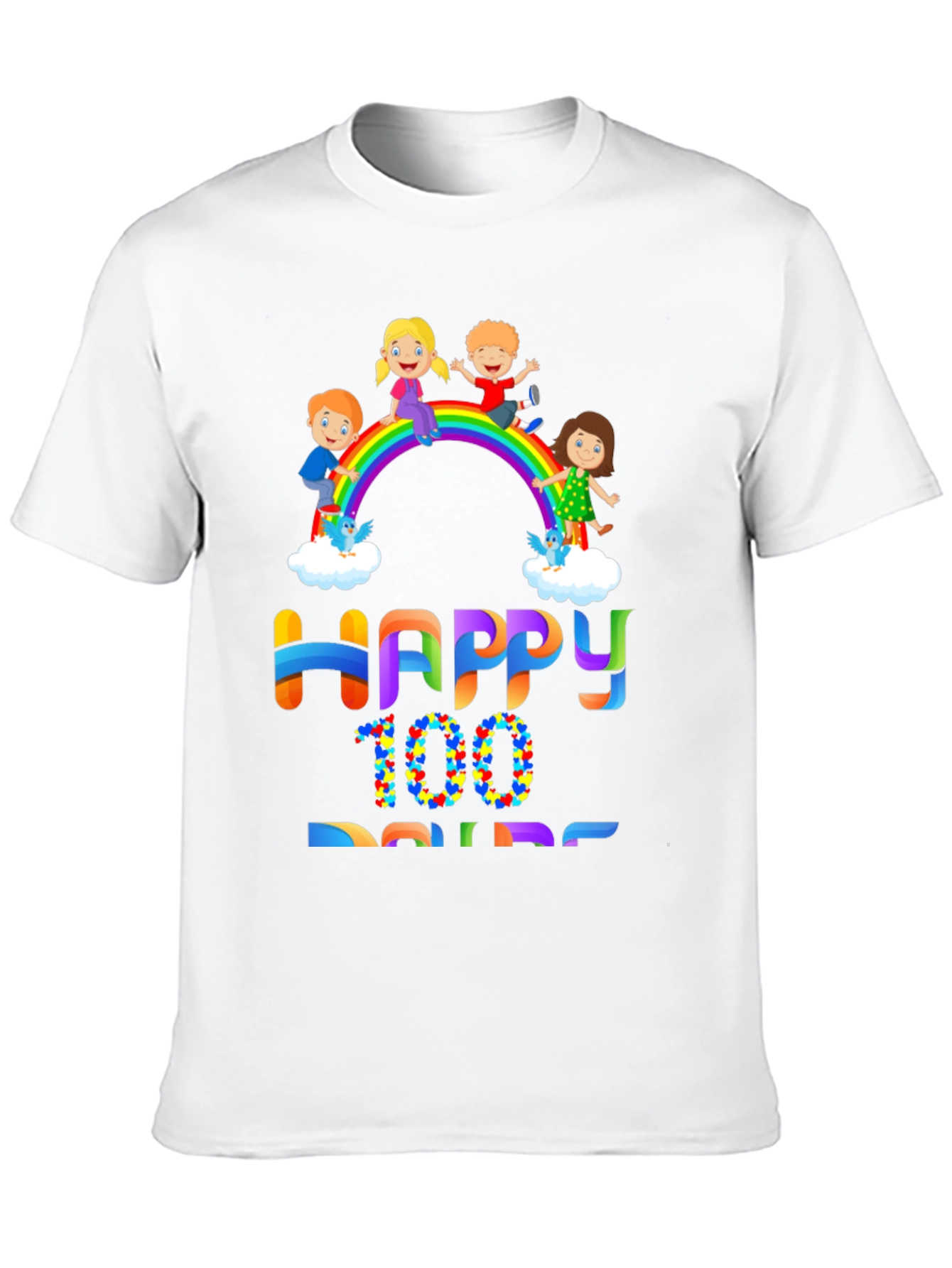 Black Happy 100 Days T-Shirt view 10