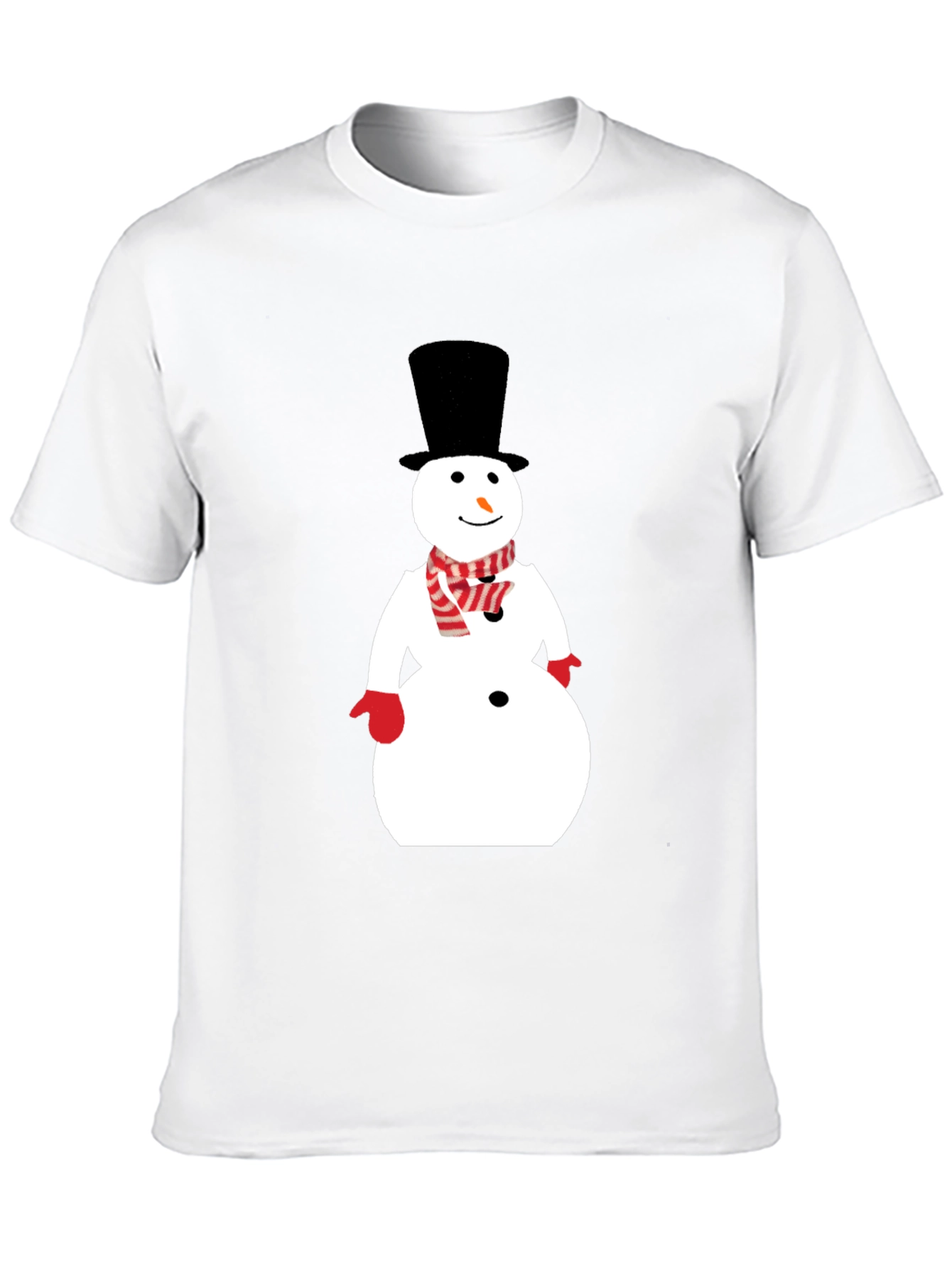 Black Snowman Graphic Tee - Winter Holiday Shirt view 10
