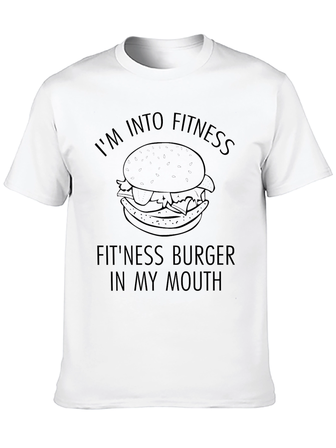 Black Fitness Burger Graphic Tee - Unisex view 10