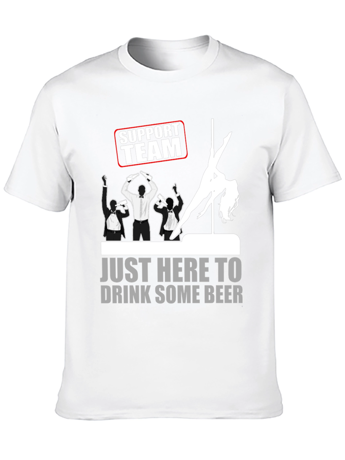 Black Support Team Drink Beer Graphic T-Shirt view 10