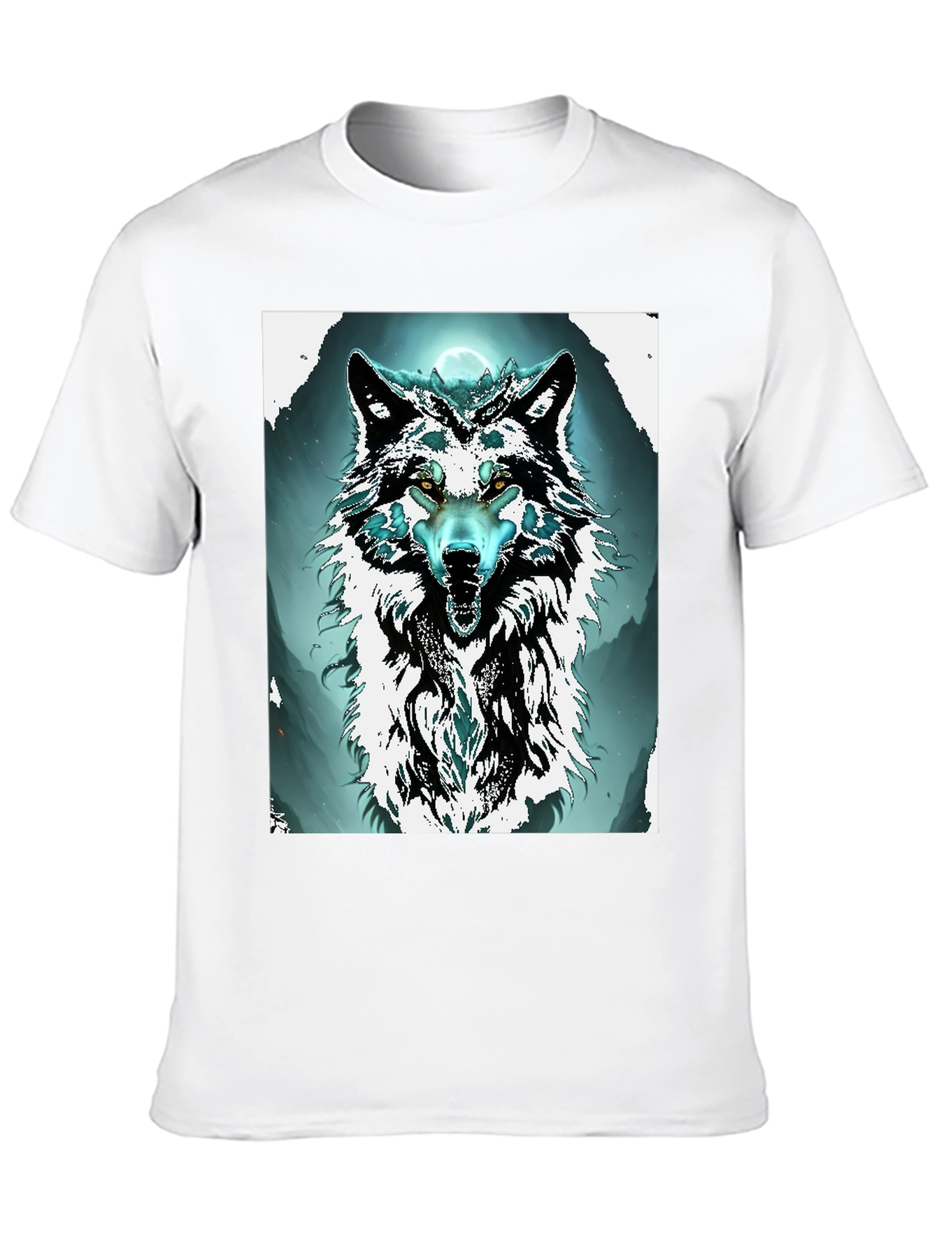 Black Wolf Graphic Tee - Black Cotton Blend view 10