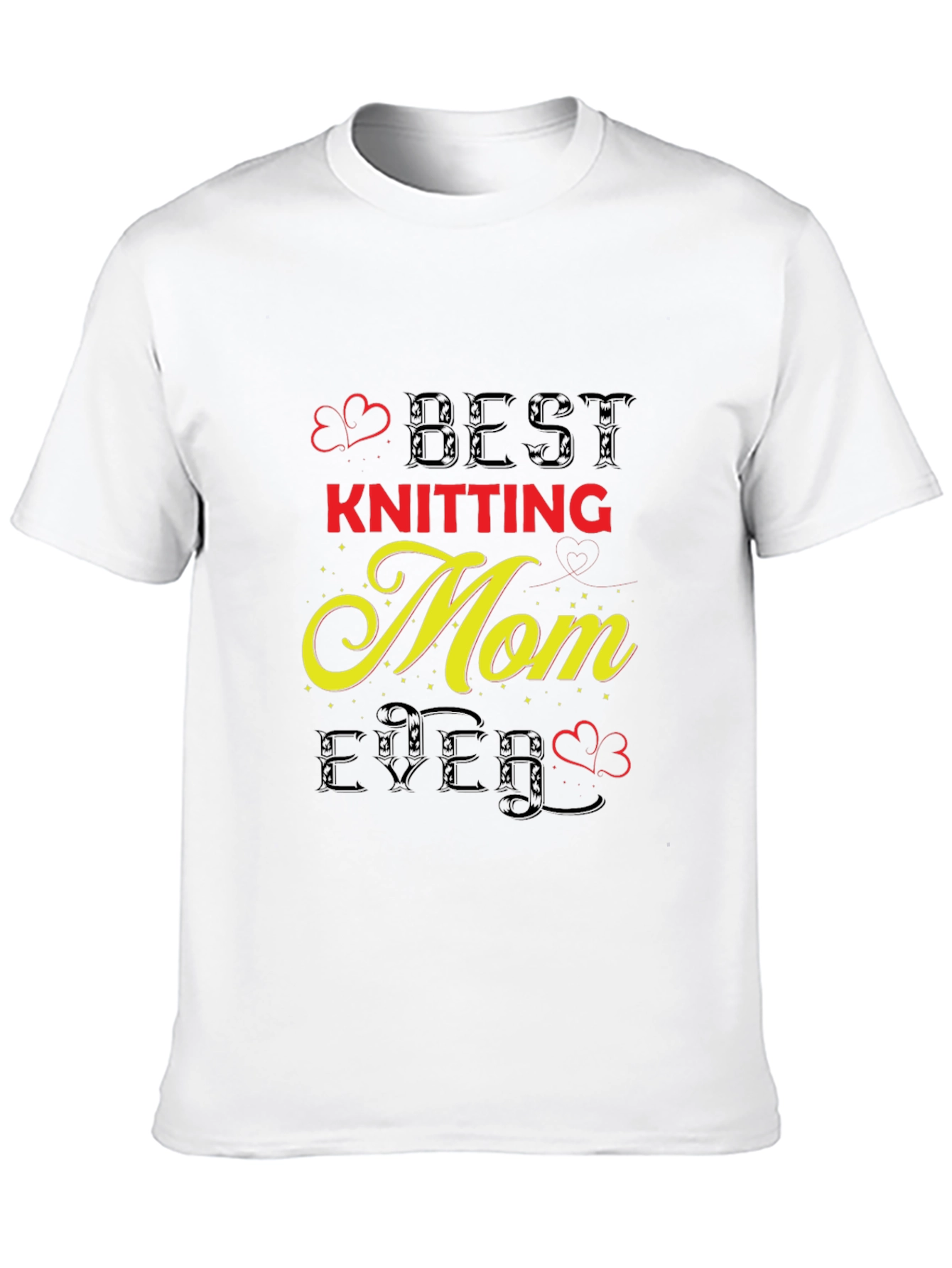 Black Best Knitting Mom Ever T-Shirt view 10